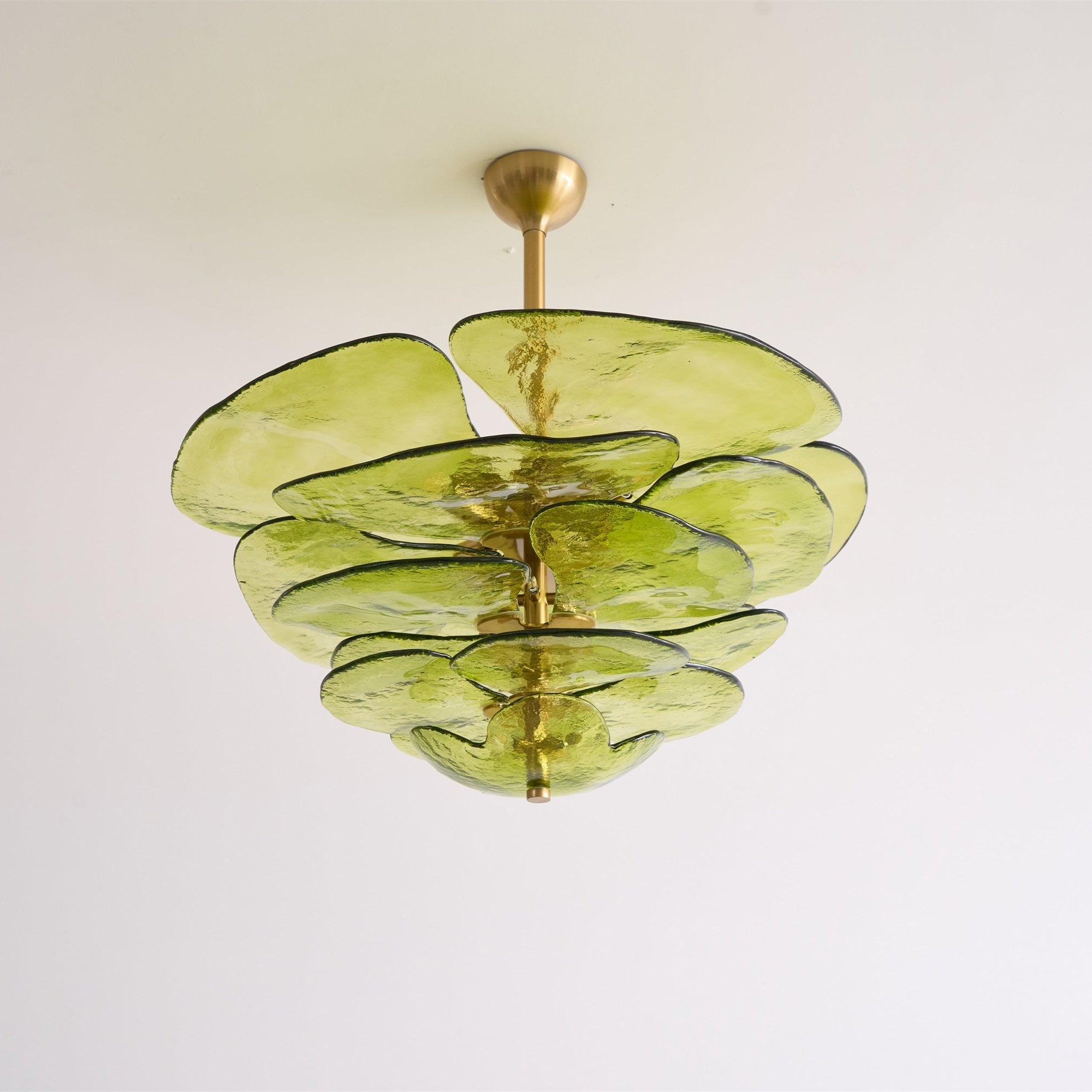 Aurora Chandelier Gold Murano Glass Petal Luxury - Blowlighting