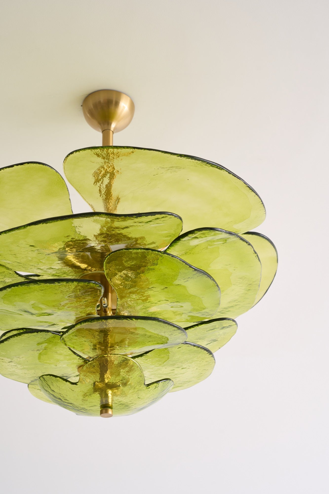Aurora Chandelier Gold Murano Glass Petal Luxury - Blowlighting