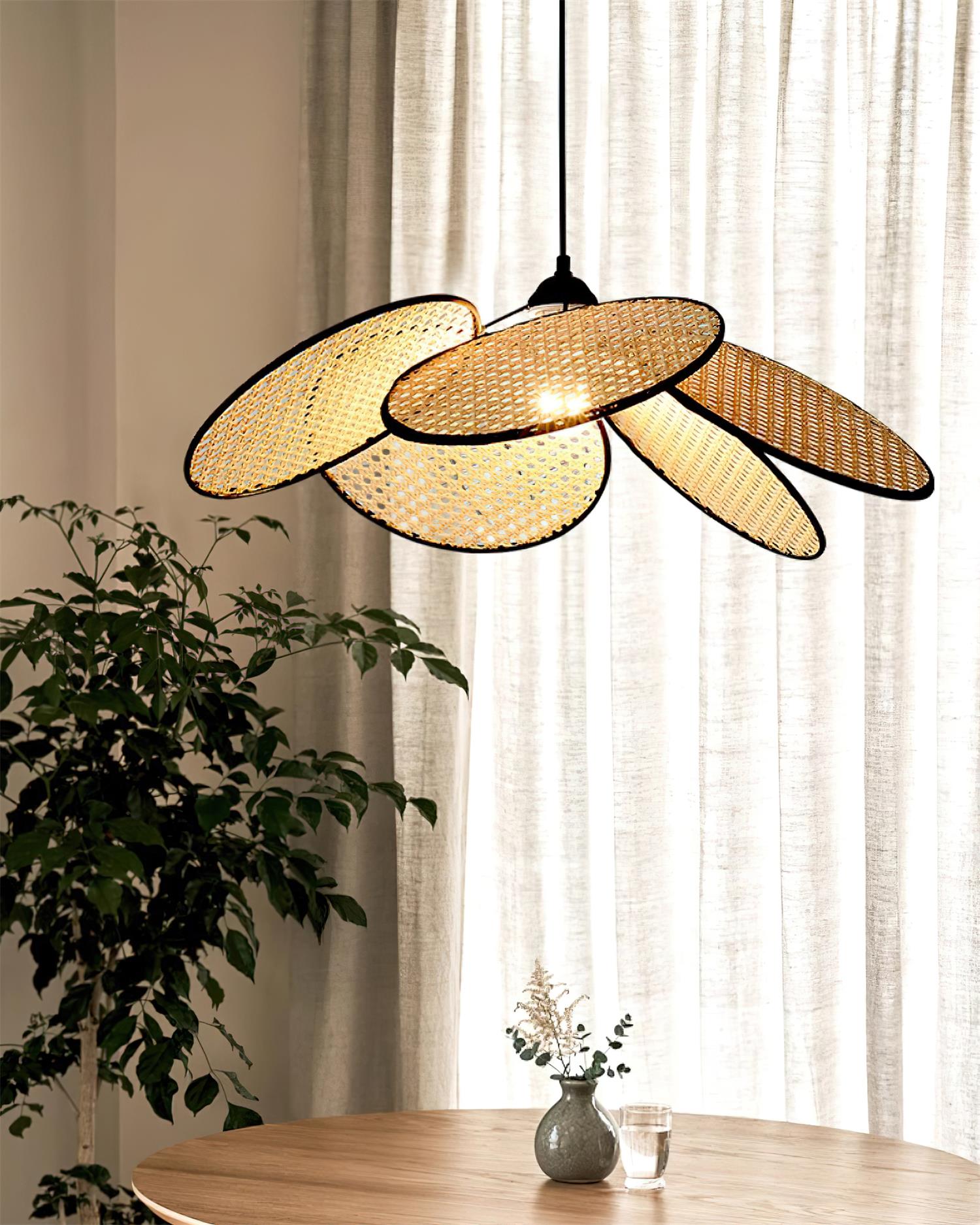 Petals Rattan Pendant Lamp - Blowlighting