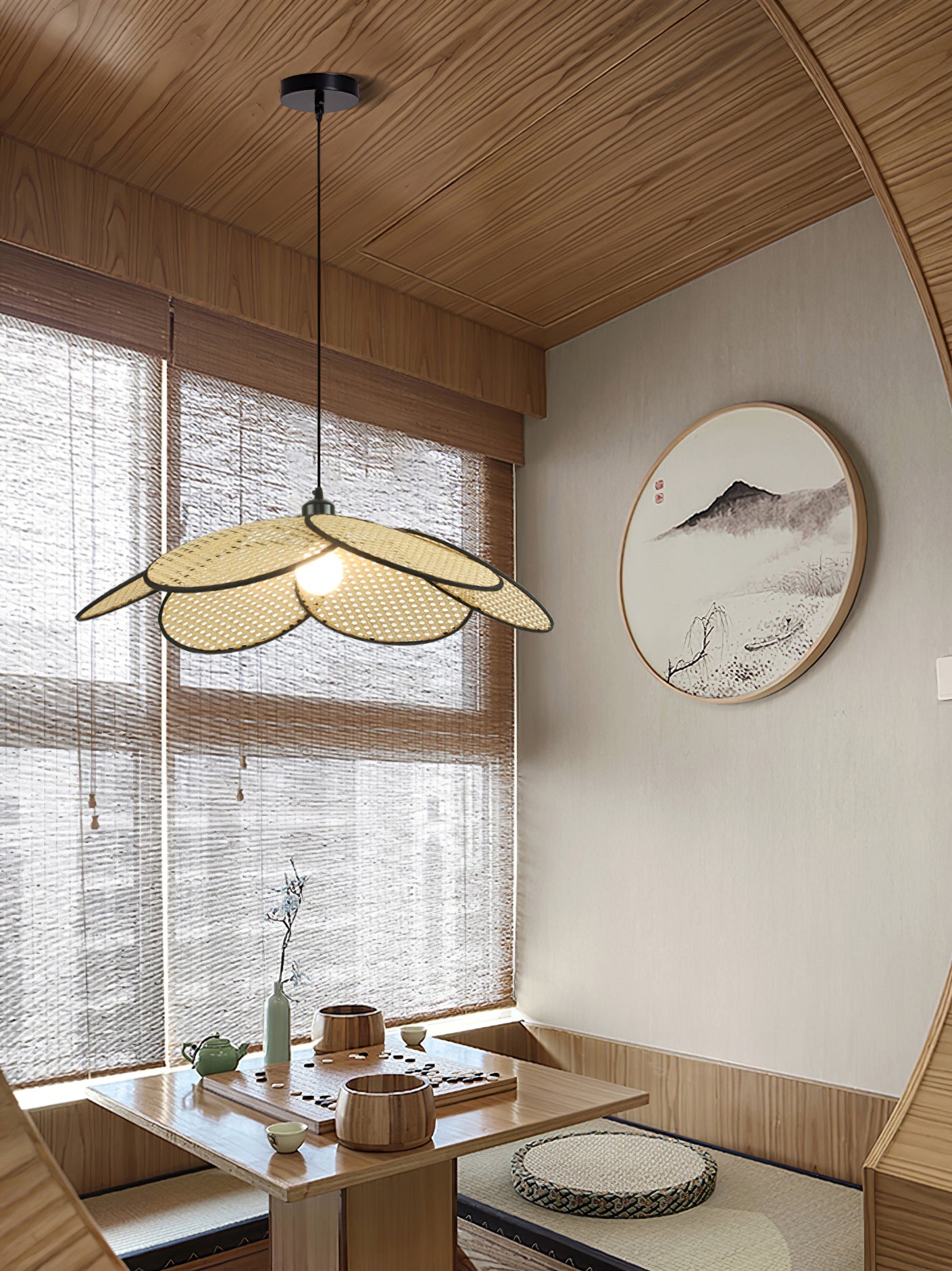 Petals Rattan Pendant Lamp - Blowlighting