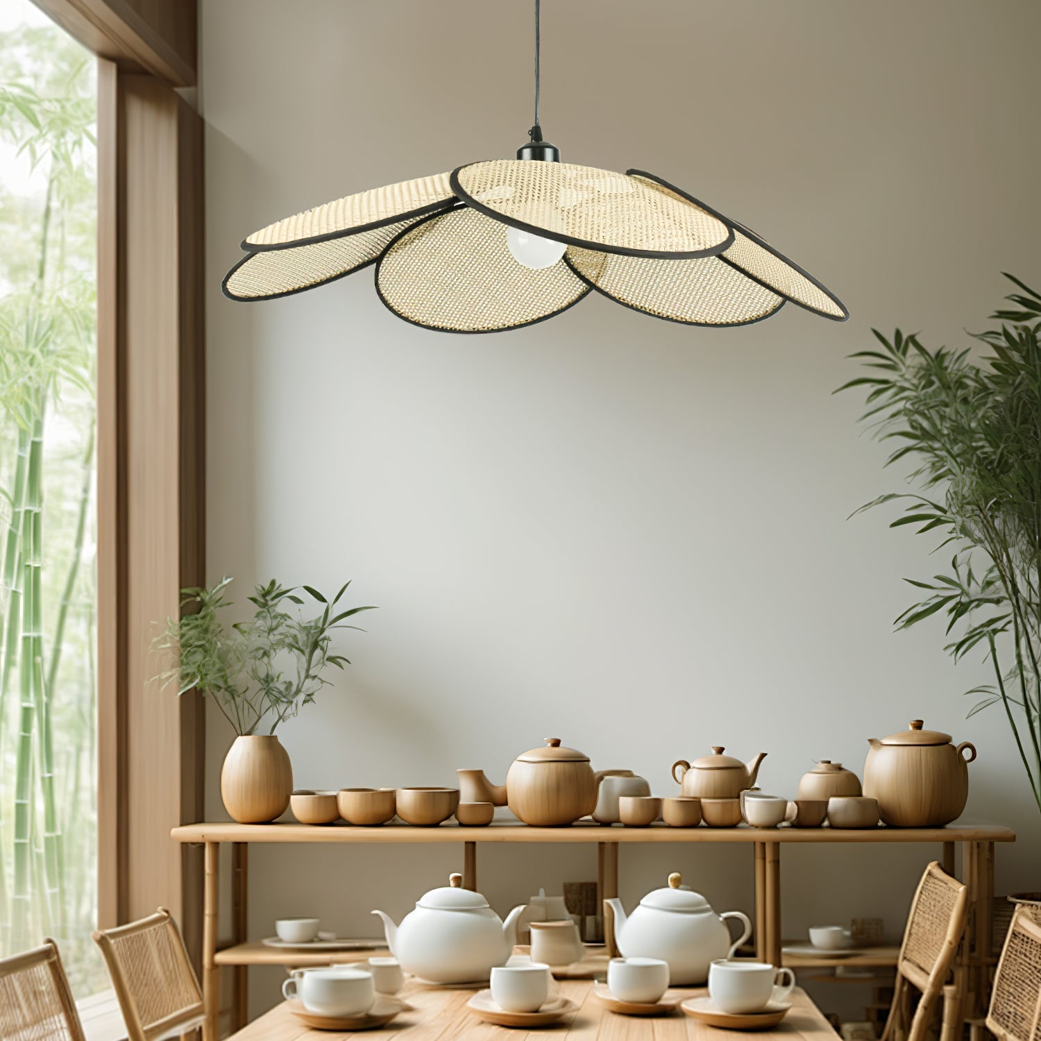 Petals Rattan Pendant Lamp - Blowlighting