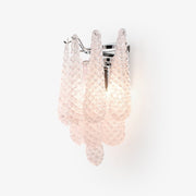 Aurora Wall Sconce Pink Waffle Glass Modern - Blowlighting