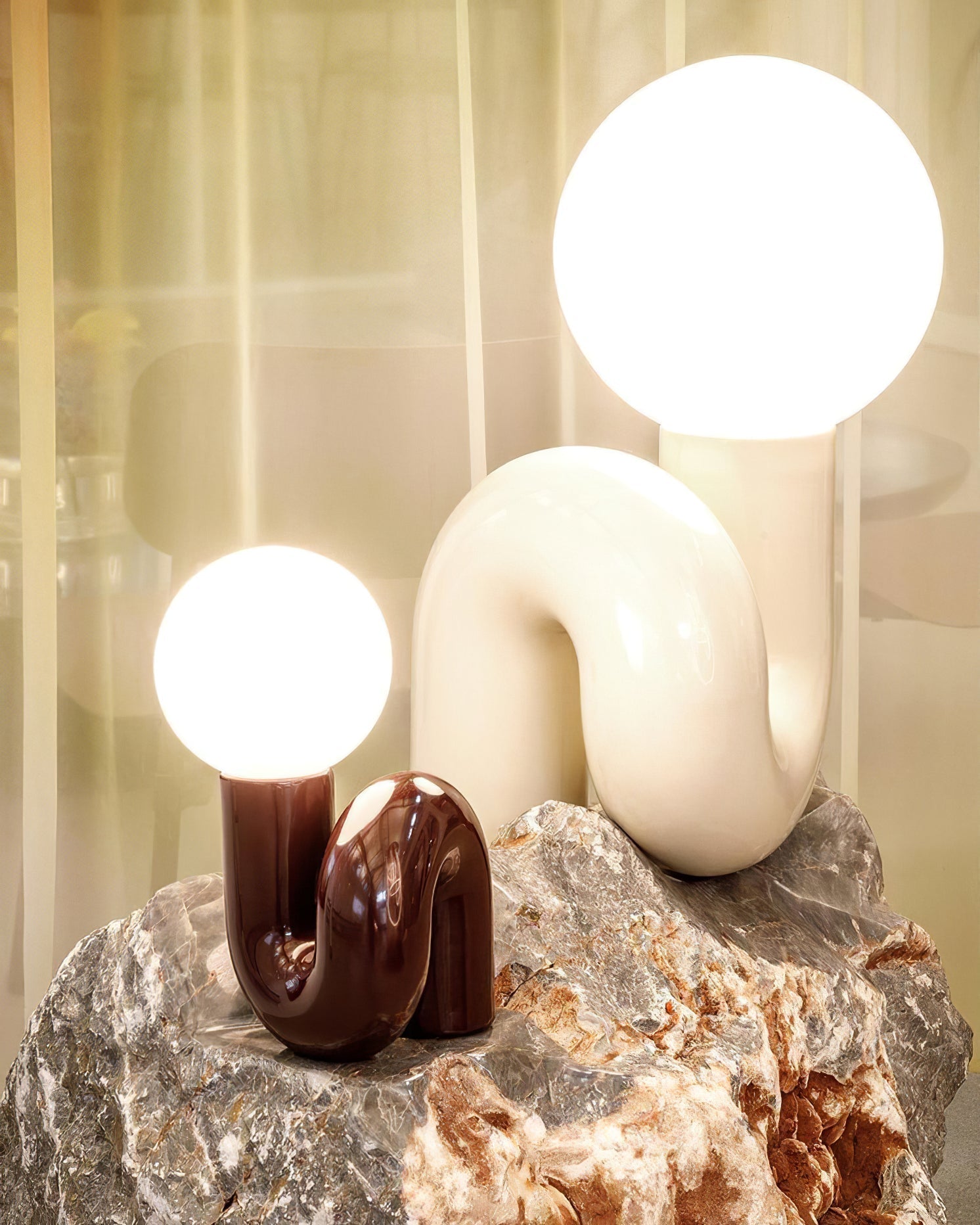 Playful N Shape Table Lamp - Blowlighting