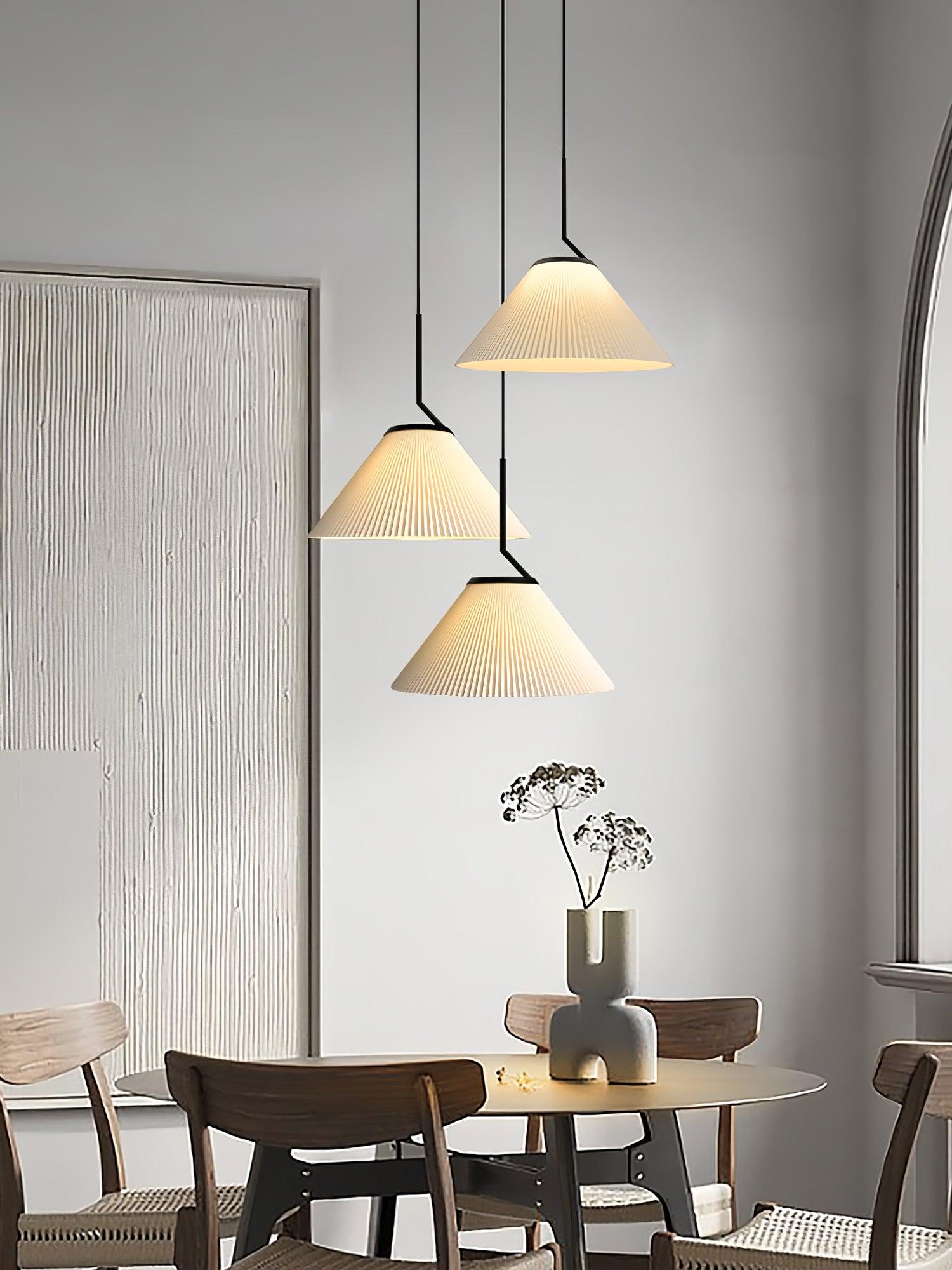 Zoravine Pleated Fabric Pendant Light - Blowlighting