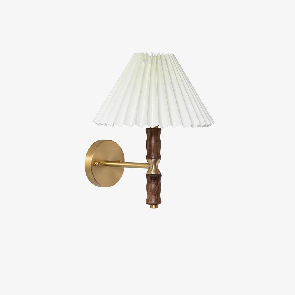 Pleated Walnut Wall Light - Blowlighting