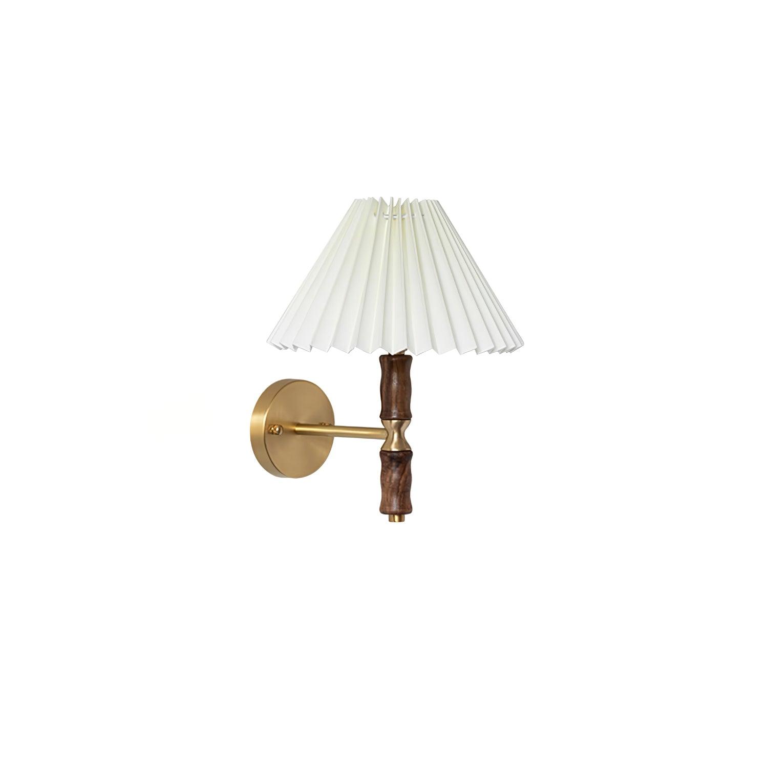 Pleated Walnut Wall Light - Blowlighting