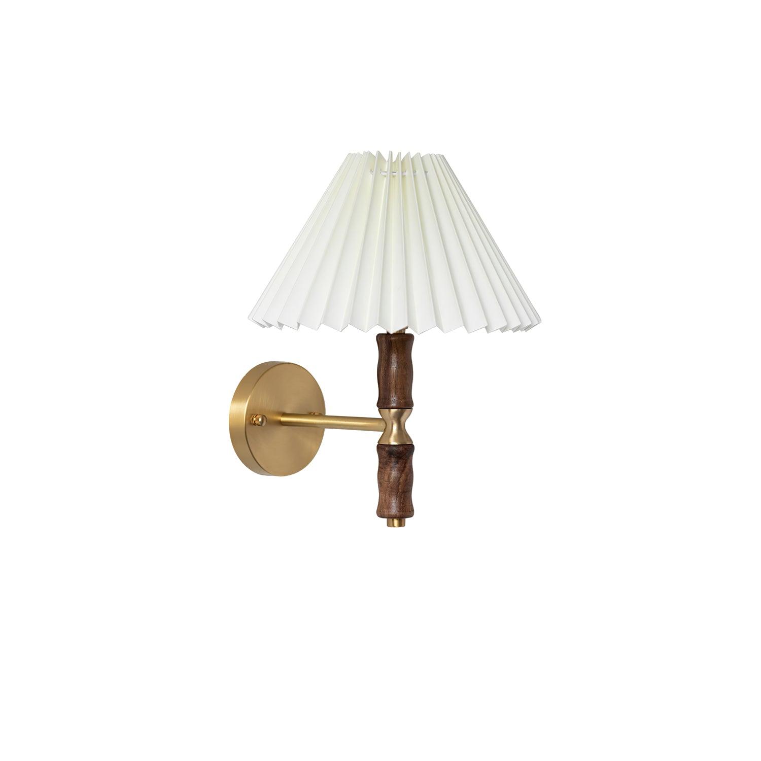 Pleated Walnut Wall Light - Blowlighting