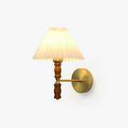 Pleated Walnut Wall Light - Blowlighting