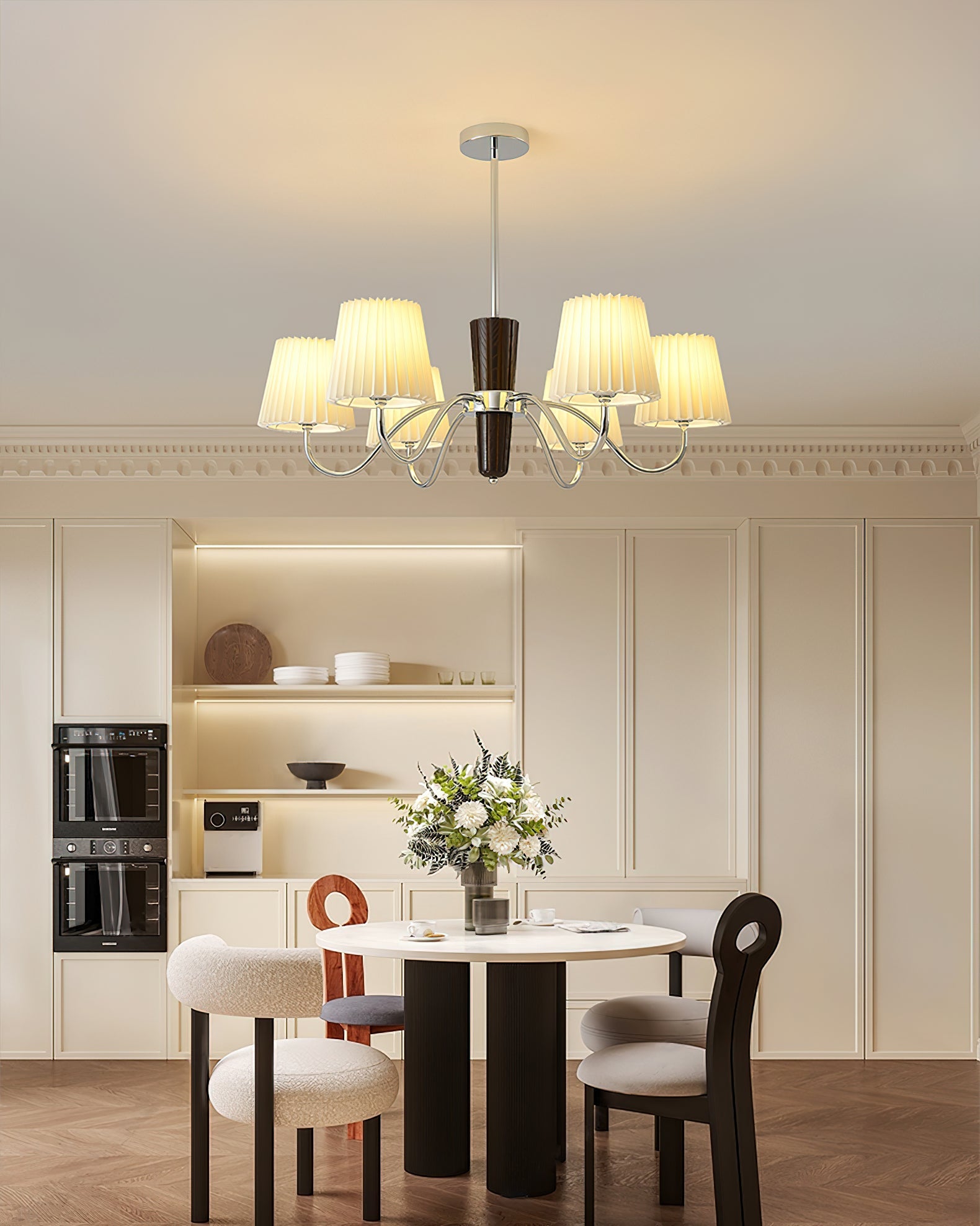 Aurora Chandelier Pleated Fabric Classic - Blowlighting