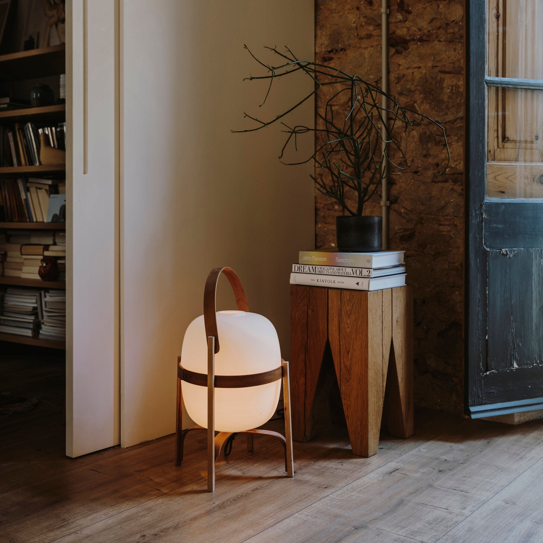 Portable Lantern Glass Table Lamp - Blowlighting