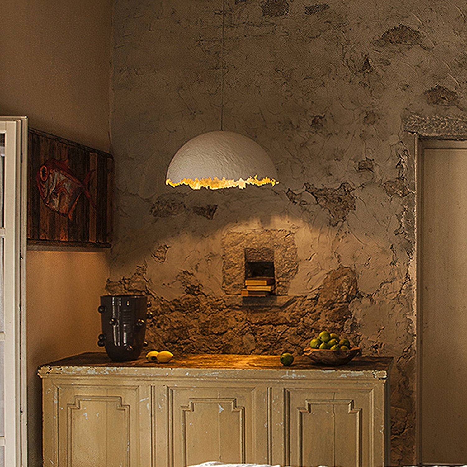 Viliriel Textured Fiberglass Pendant Light - Blowlighting