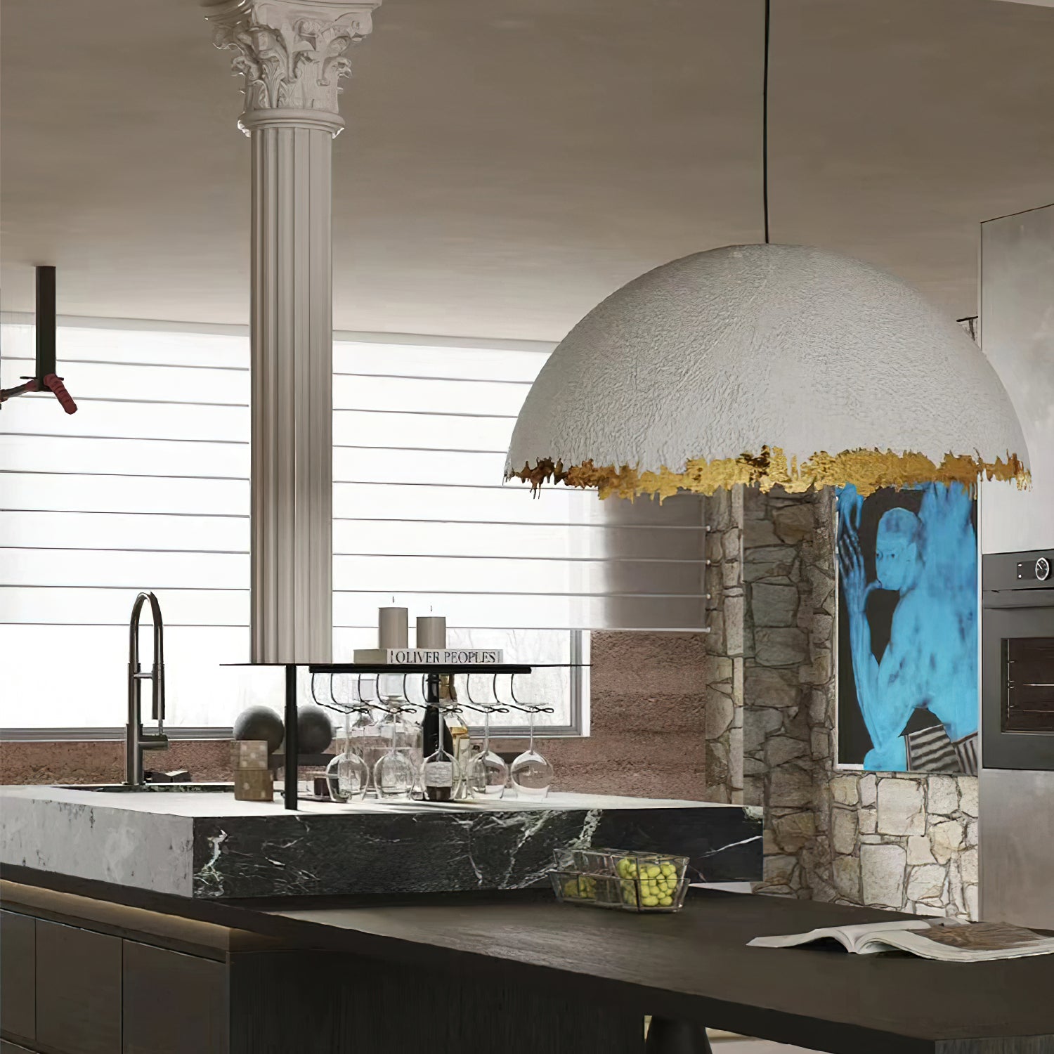 Viliriel Textured Fiberglass Pendant Light - Blowlighting