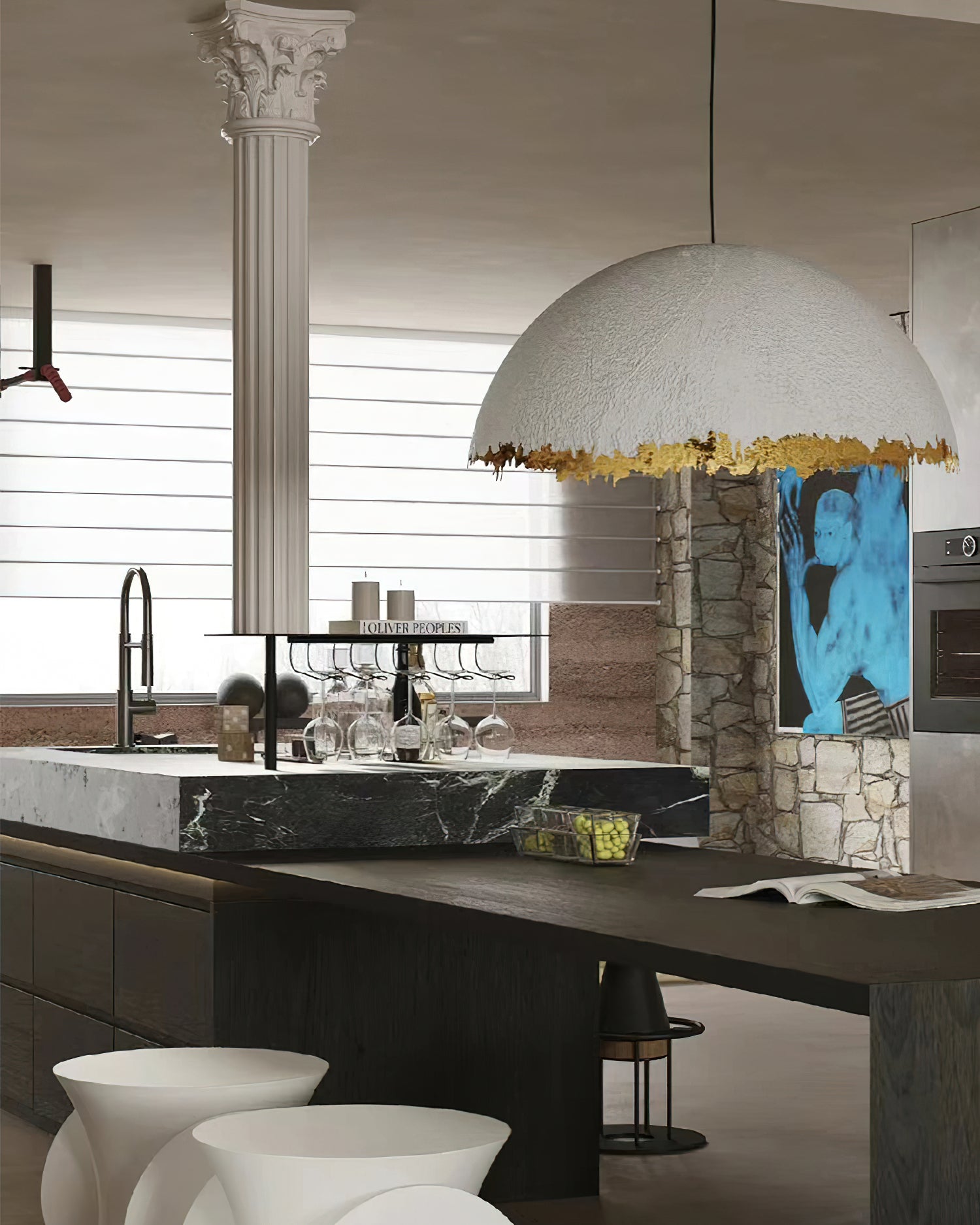 Viliriel Textured Fiberglass Pendant Light - Blowlighting