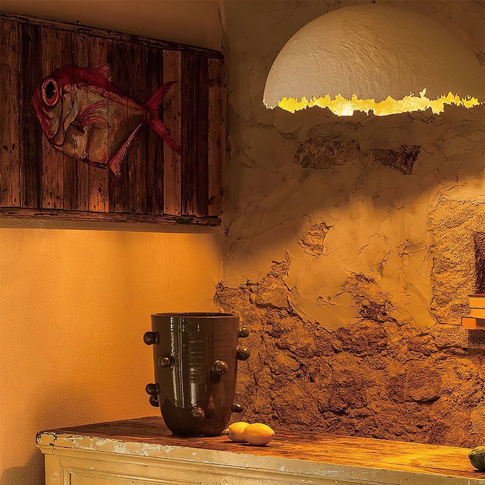 Viliriel Textured Fiberglass Pendant Light - Blowlighting