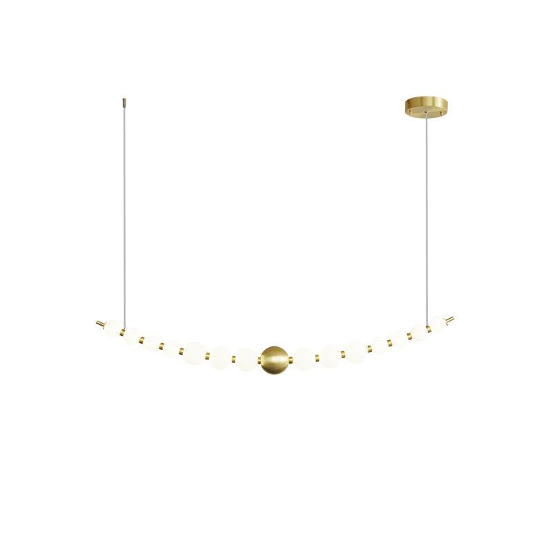 Linea Contemporary Brass Pendant Lamp - Blowlighting