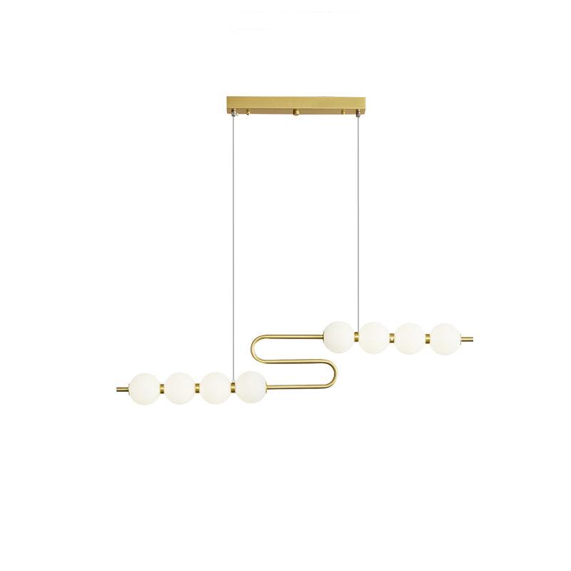 Linea Contemporary Brass Pendant Lamp - Blowlighting