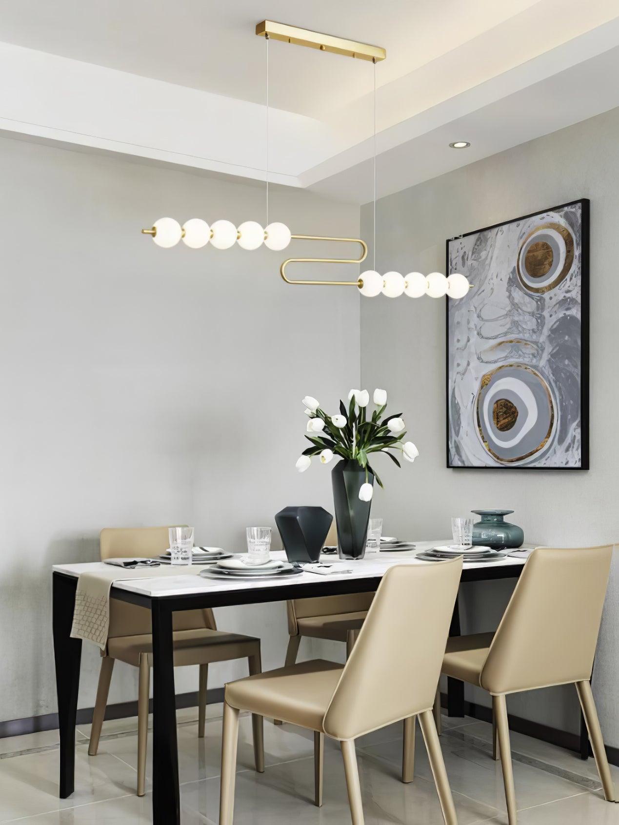 Linea Contemporary Brass Pendant Lamp - Blowlighting
