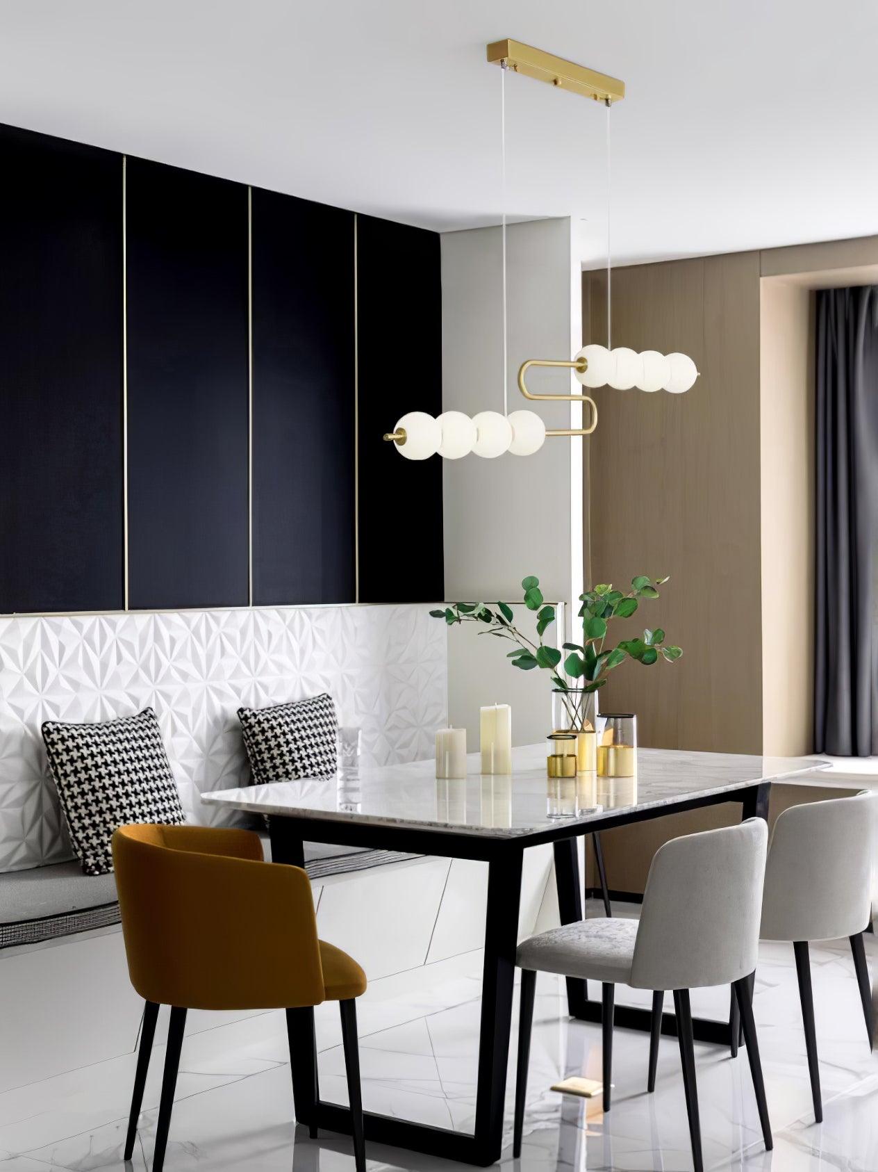 Linea Contemporary Brass Pendant Lamp - Blowlighting