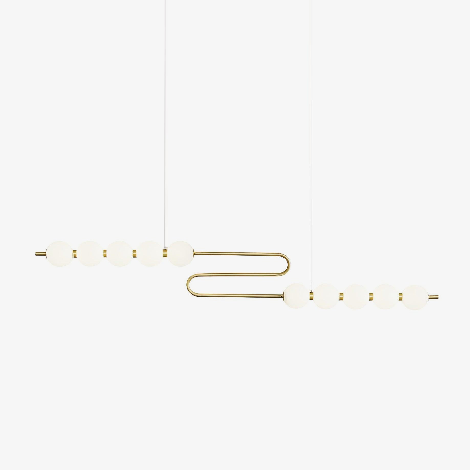 Linea Contemporary Brass Pendant Lamp - Blowlighting