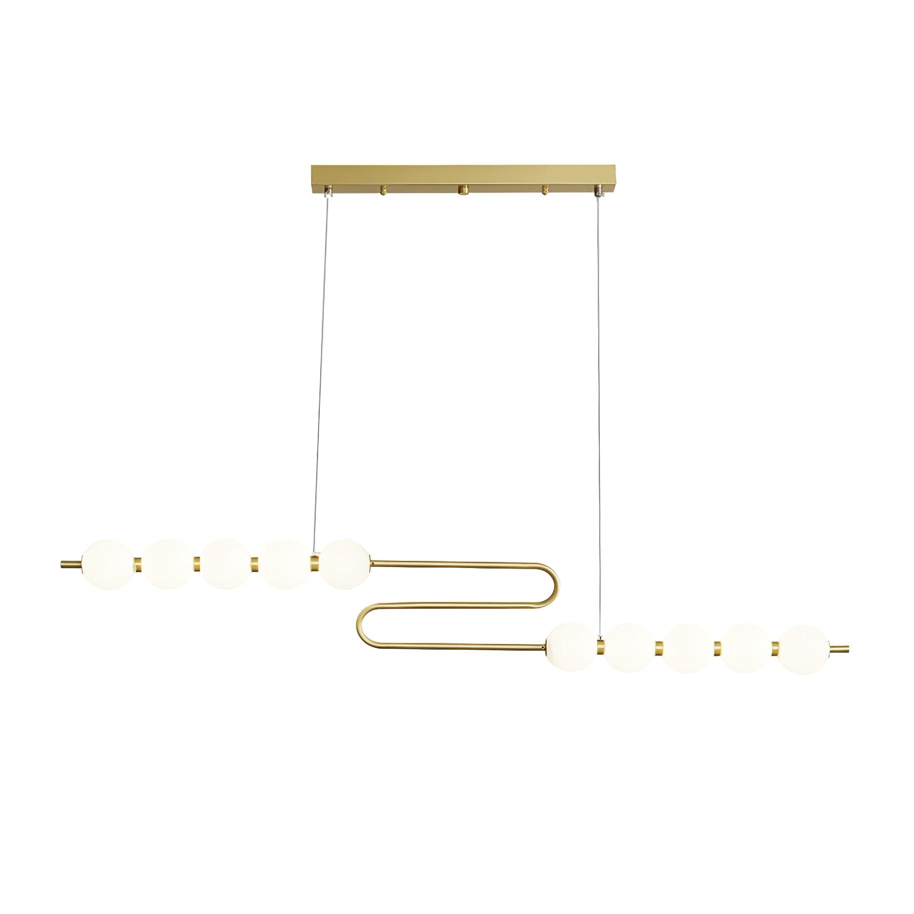 Linea Contemporary Brass Pendant Lamp - Blowlighting
