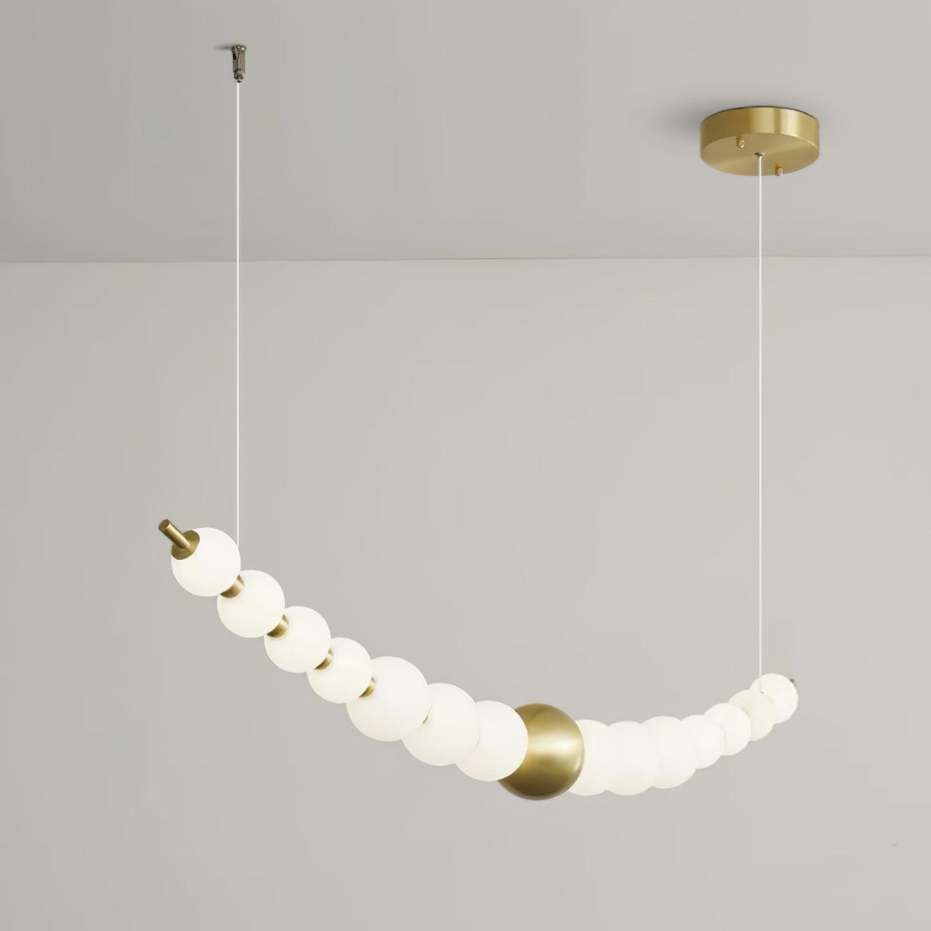 Linea Contemporary Brass Pendant Lamp - Blowlighting