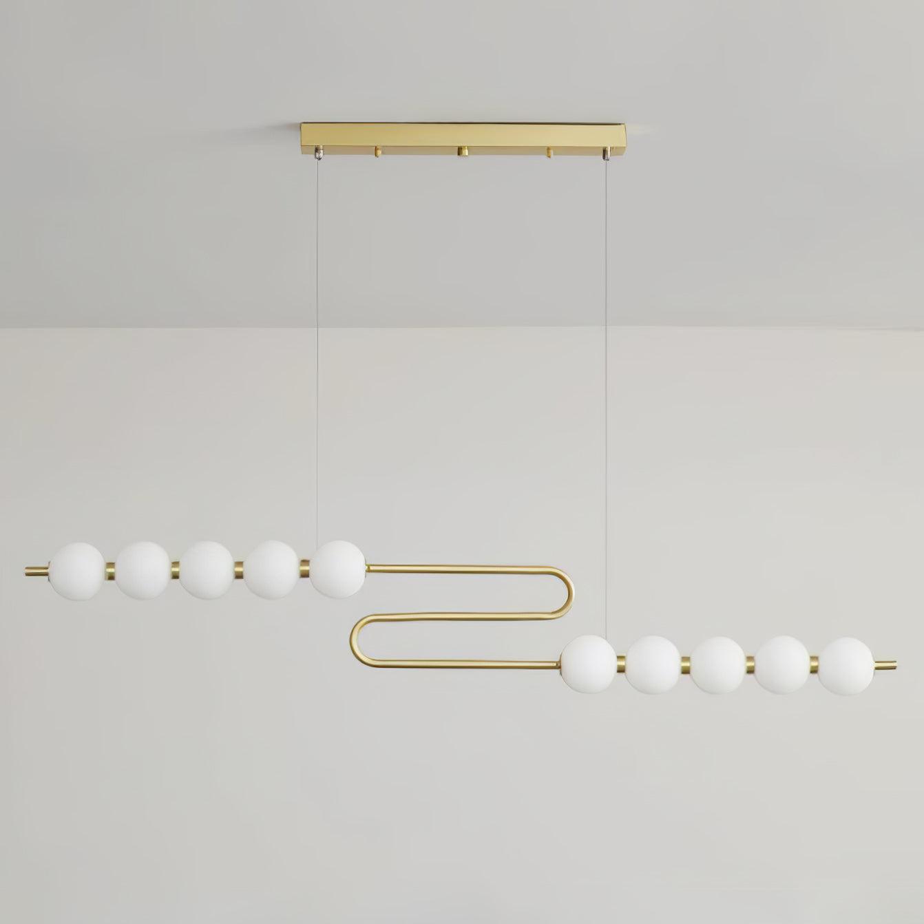 Linea Contemporary Brass Pendant Lamp - Blowlighting