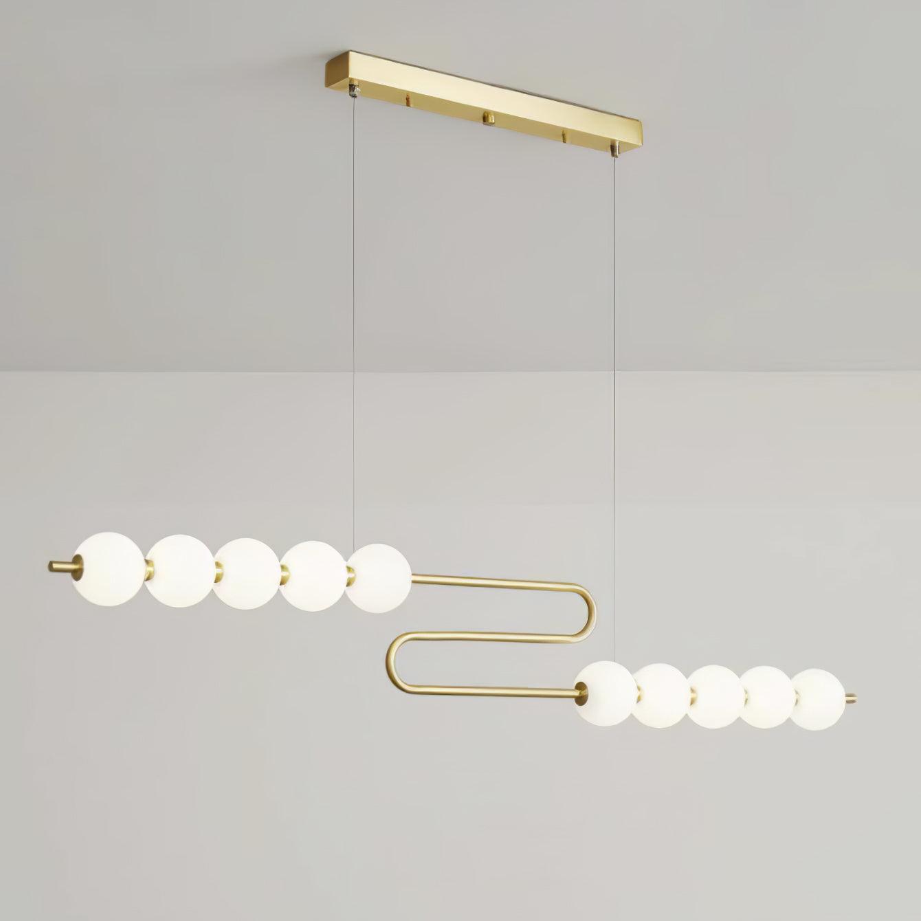Linea Contemporary Brass Pendant Lamp - Blowlighting
