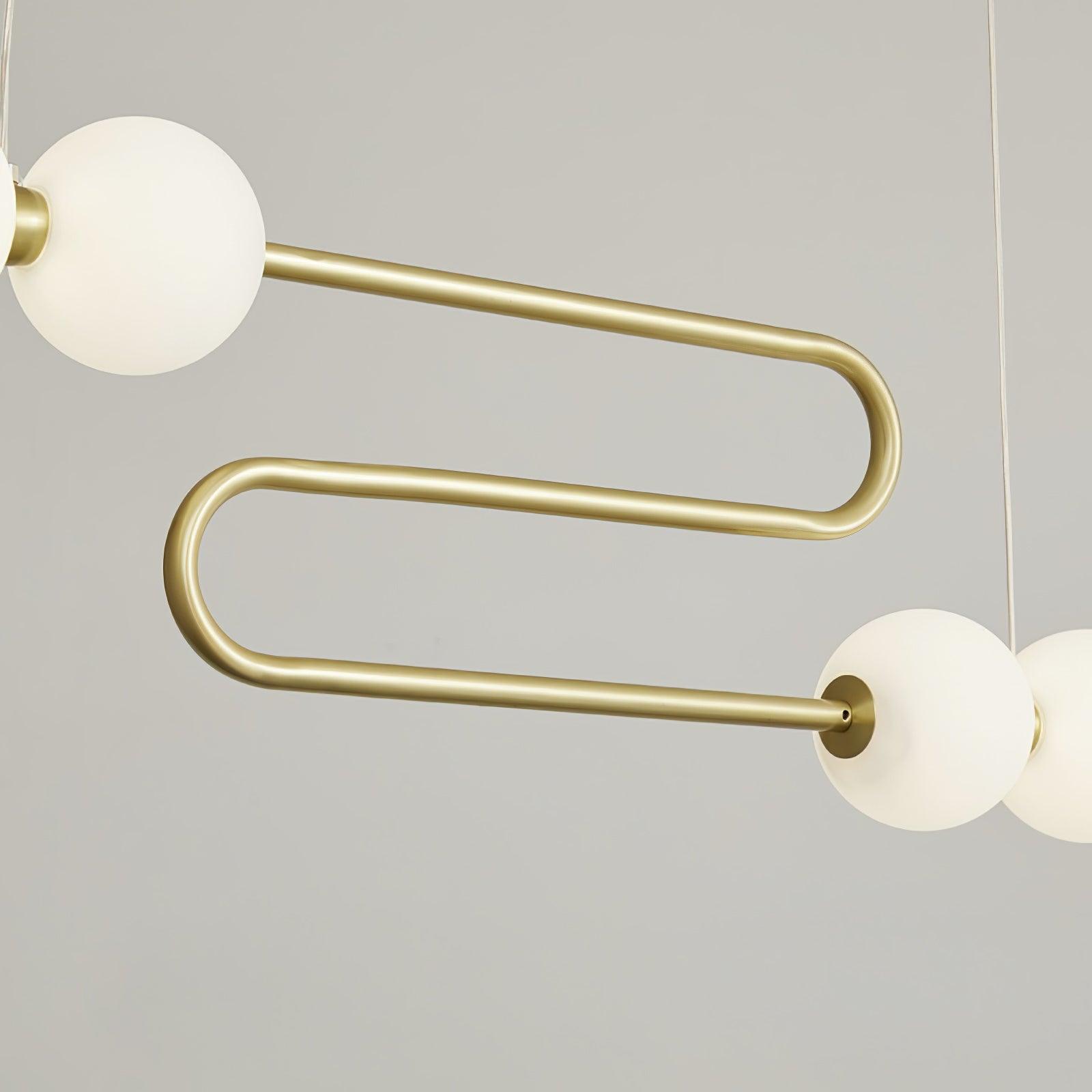 Linea Contemporary Brass Pendant Lamp - Blowlighting