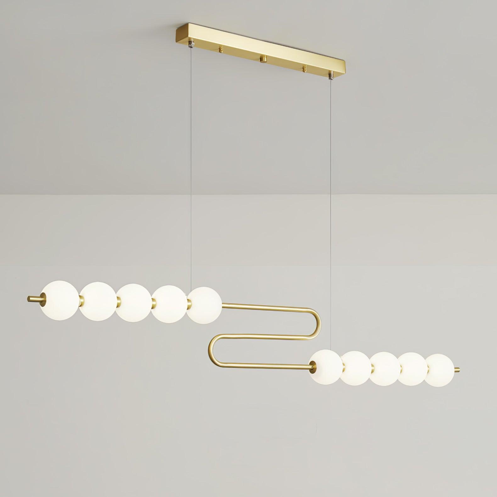 Linea Contemporary Brass Pendant Lamp - Blowlighting