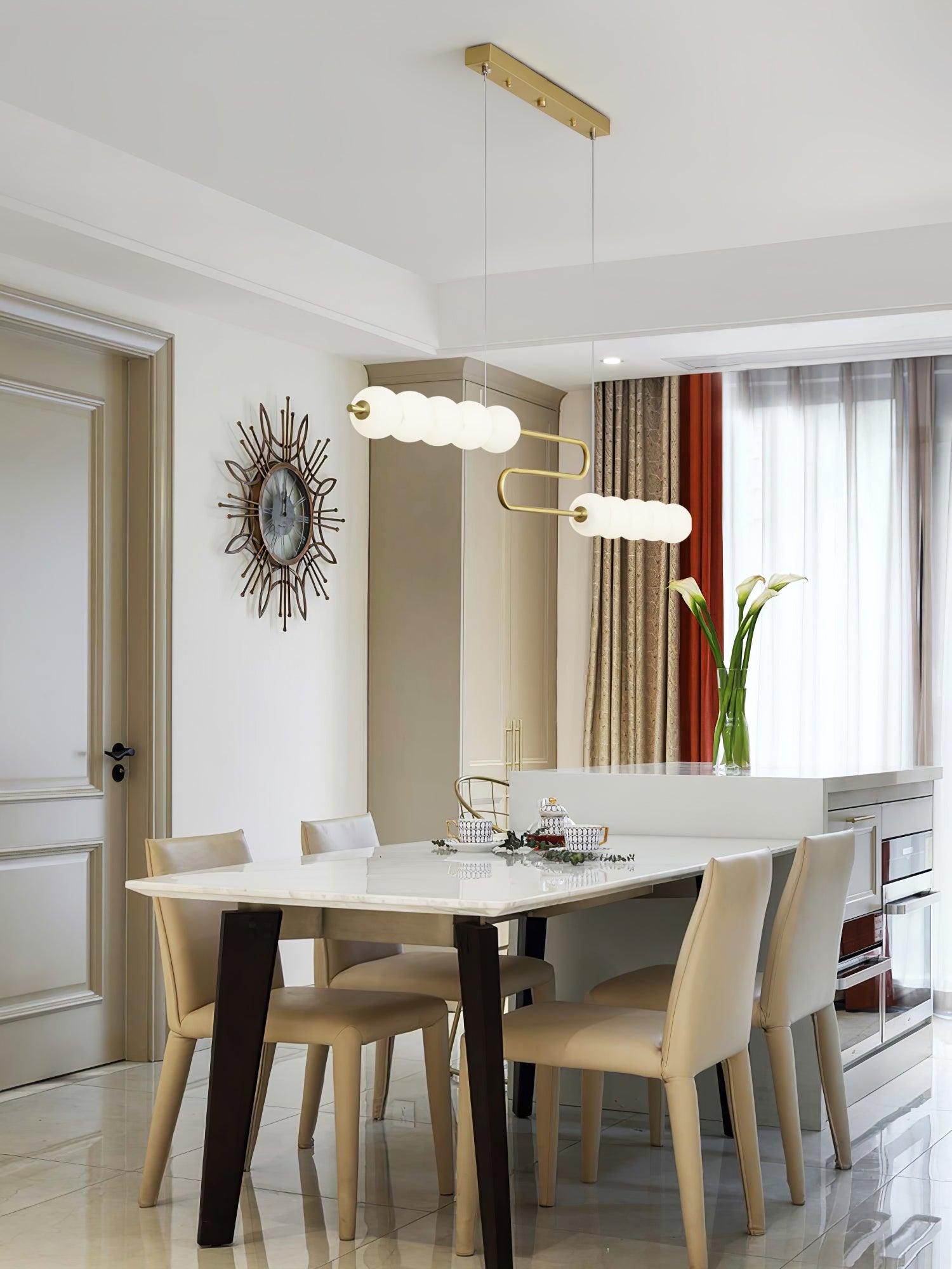 Linea Contemporary Brass Pendant Lamp - Blowlighting