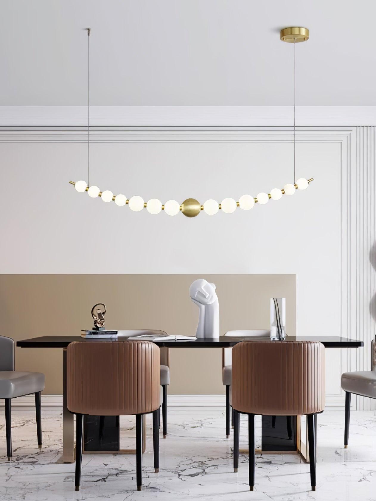 Linea Contemporary Brass Pendant Lamp - Blowlighting