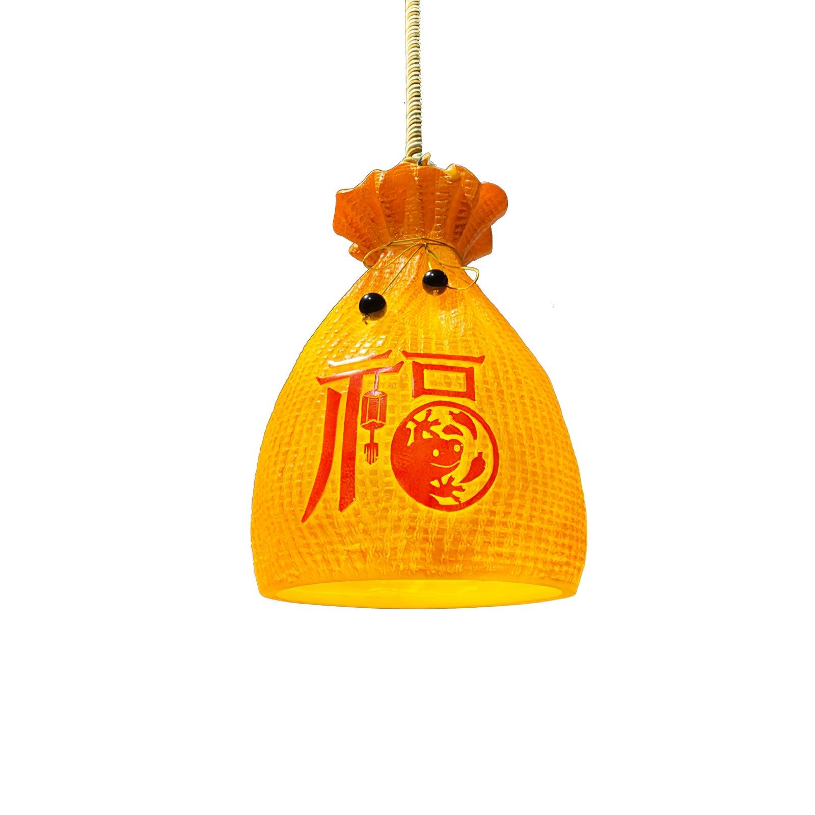 Prosperity Pouch Resin Pendant Lamp - Blowlighting