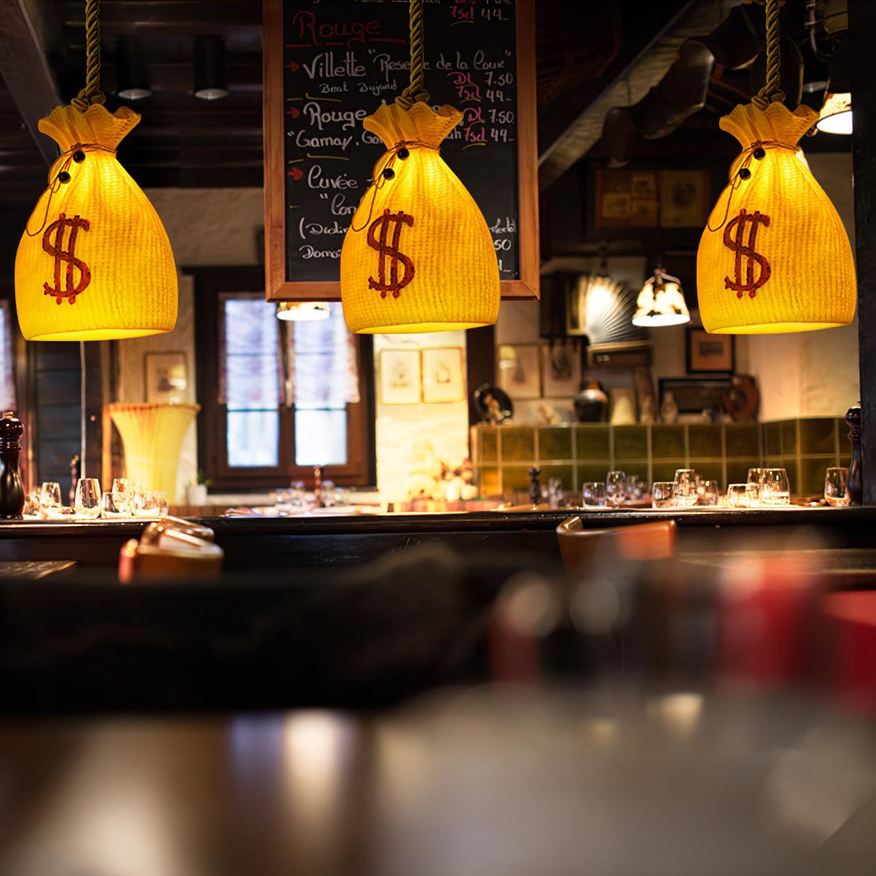 Prosperity Pouch Resin Pendant Lamp - Blowlighting