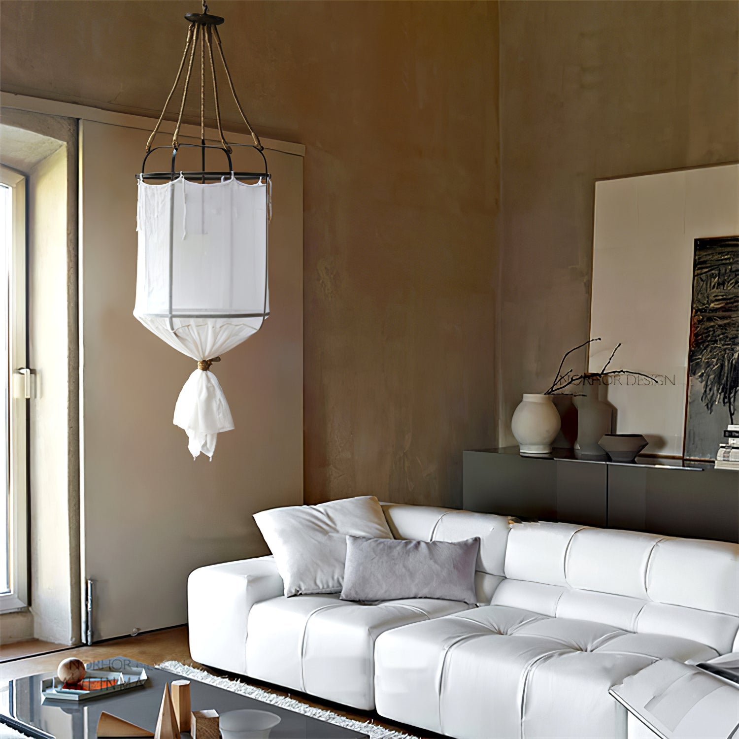 Provence Linen Pendant Light - Blowlighting
