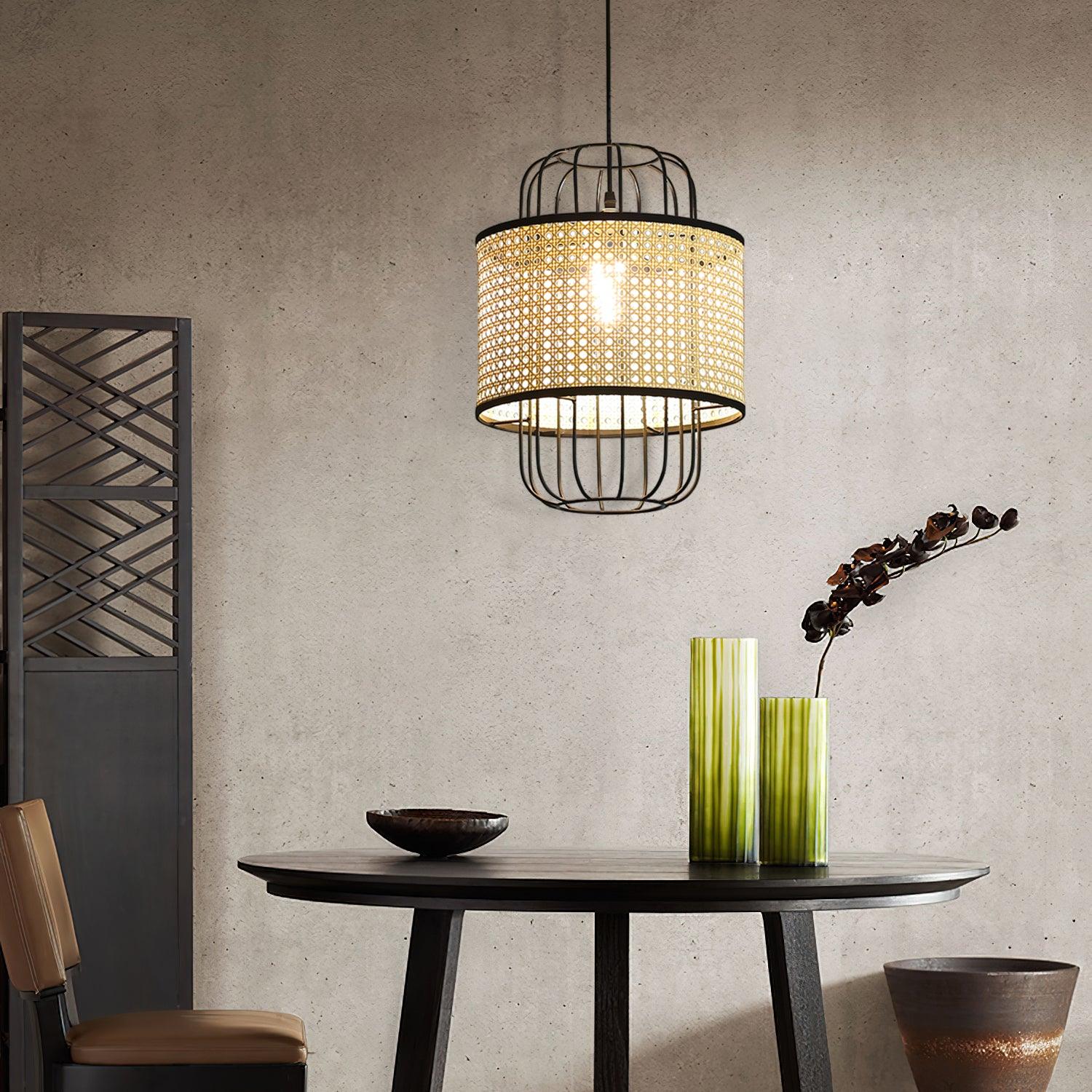 Rattan Aru Pendant Lamp - Blowlighting
