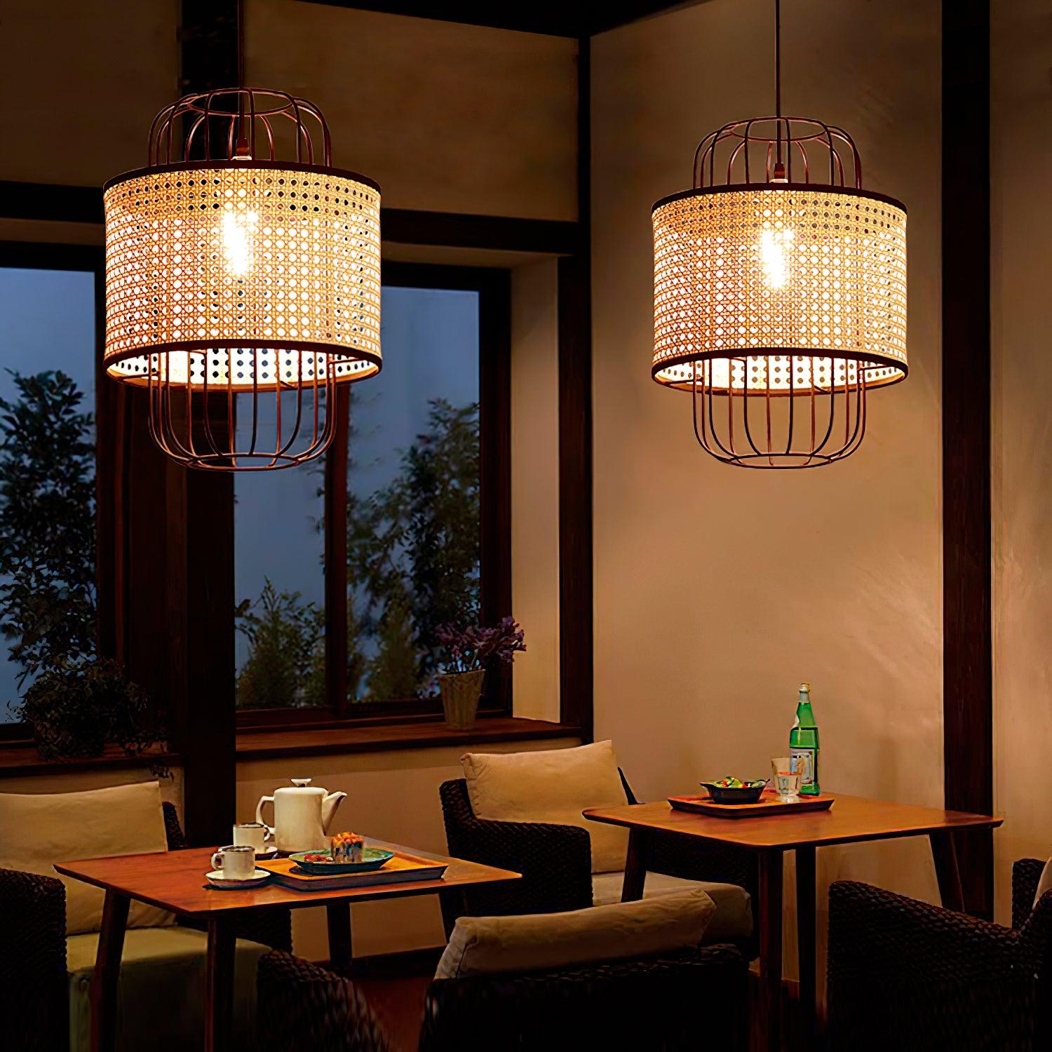 Rattan Aru Pendant Lamp - Blowlighting