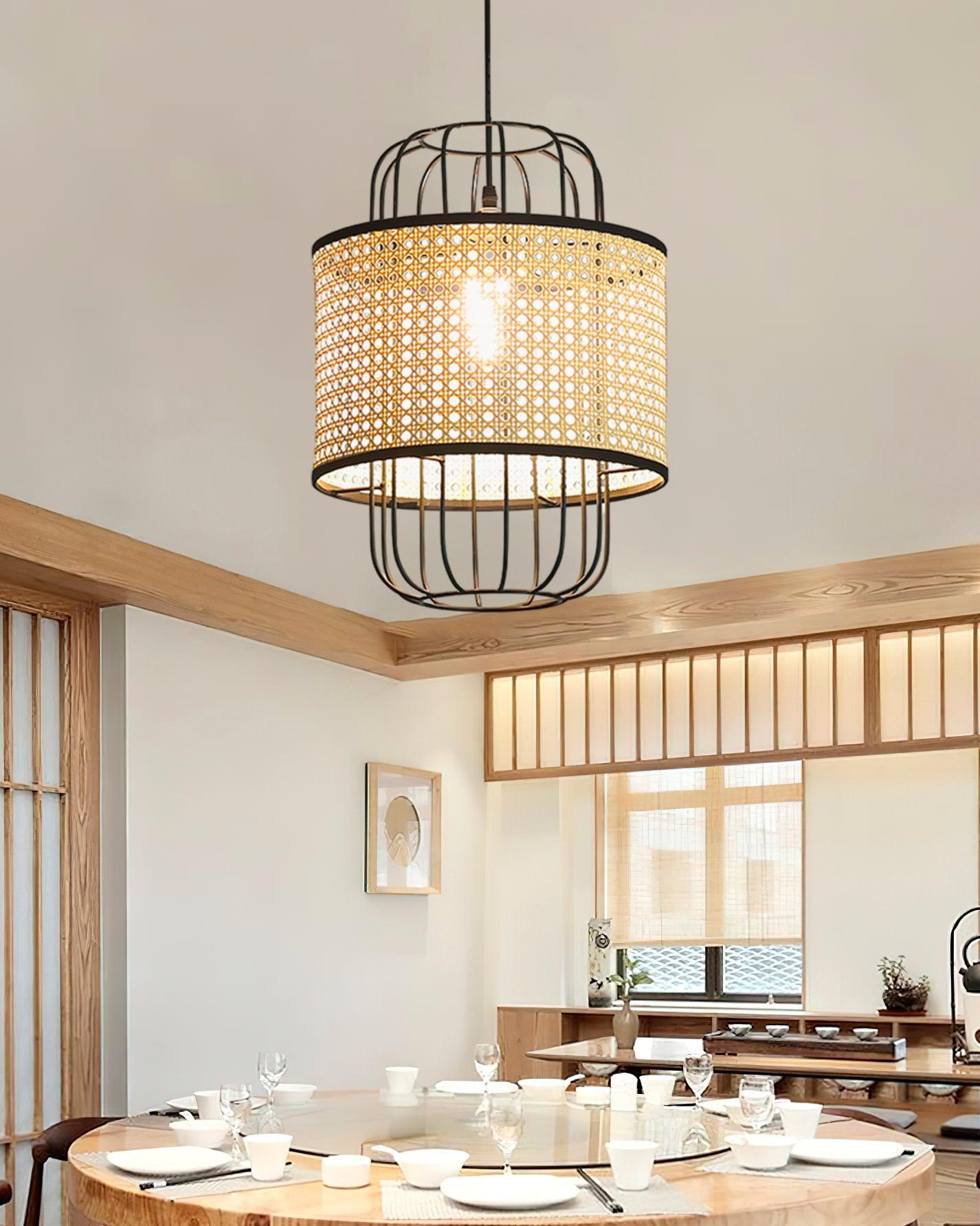 Rattan Aru Pendant Lamp - Blowlighting