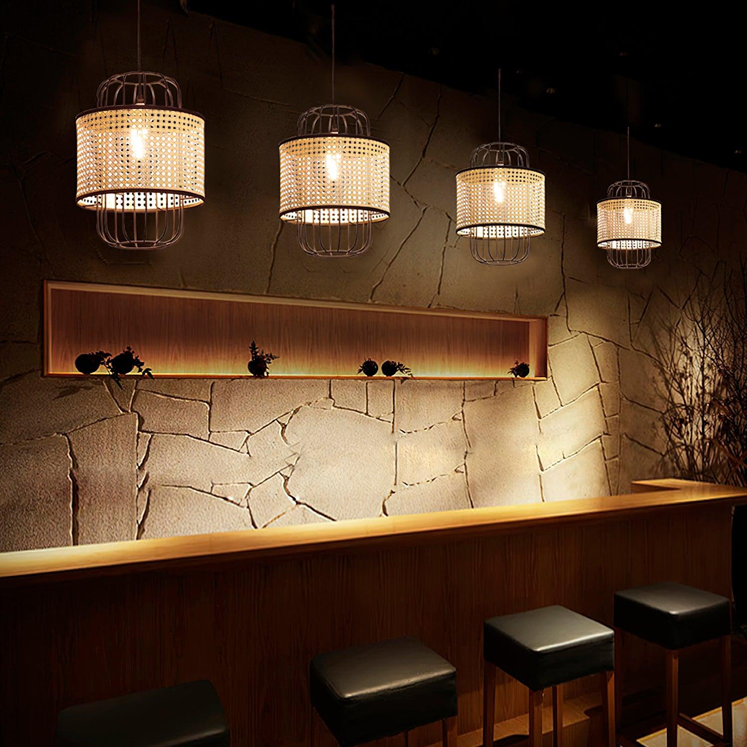 Rattan Aru Pendant Lamp - Blowlighting