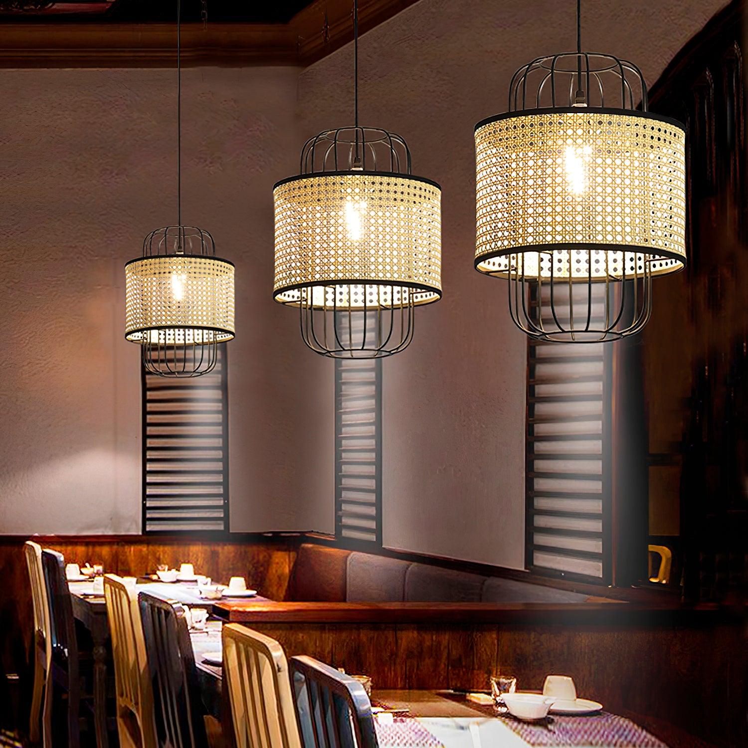Rattan Aru Pendant Lamp - Blowlighting