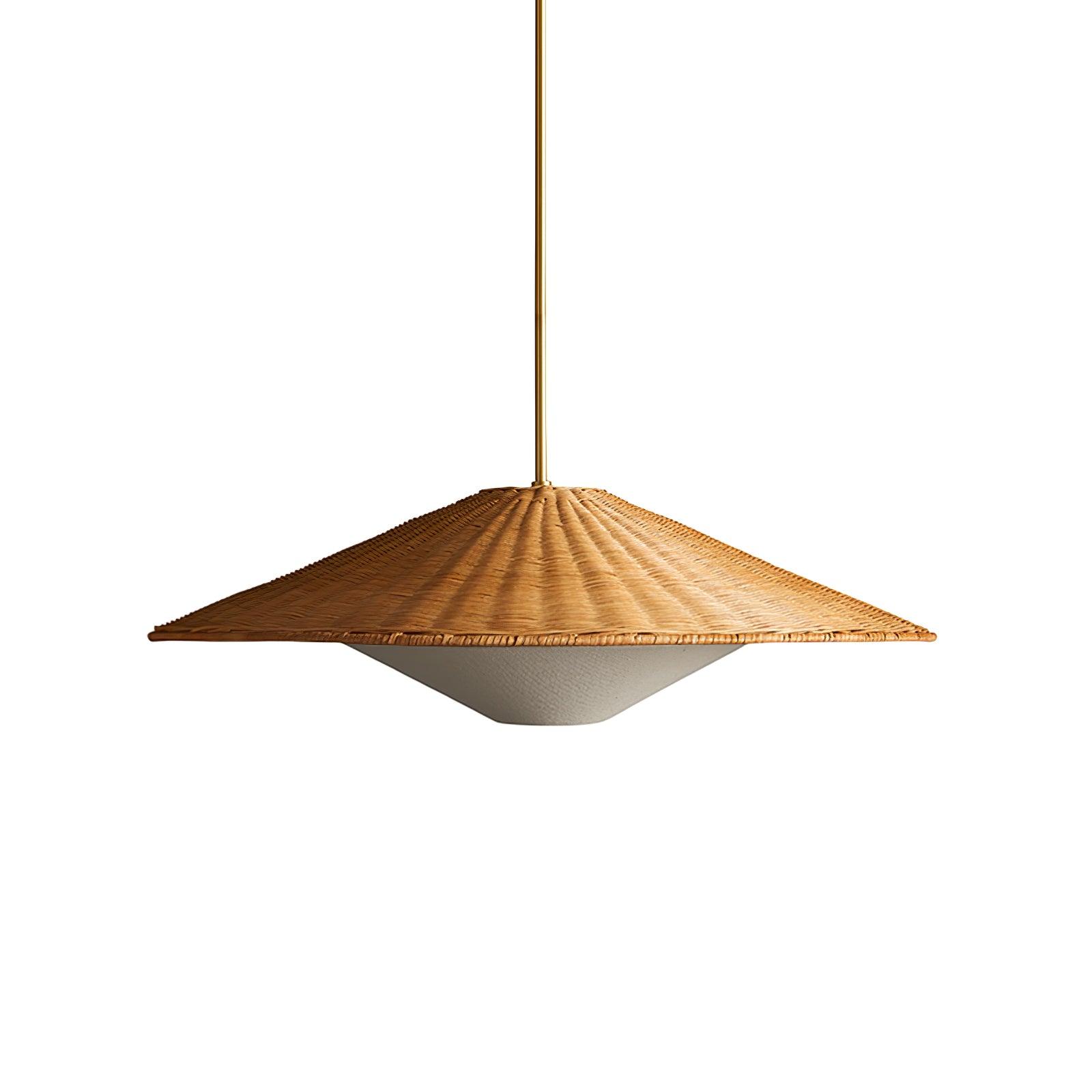 Rattan Hat Pendant Light - Blowlighting