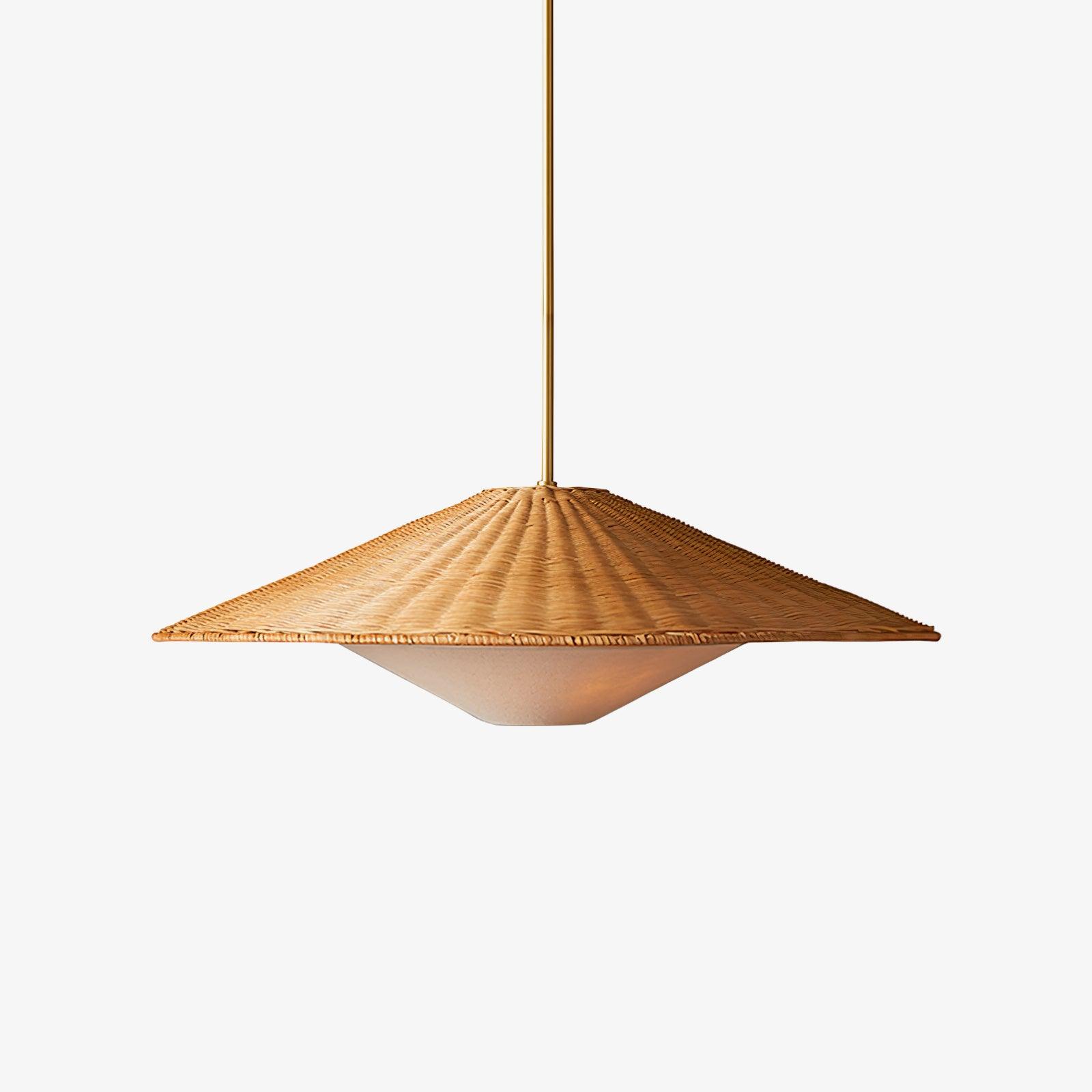 Rattan Hat Pendant Light - Blowlighting