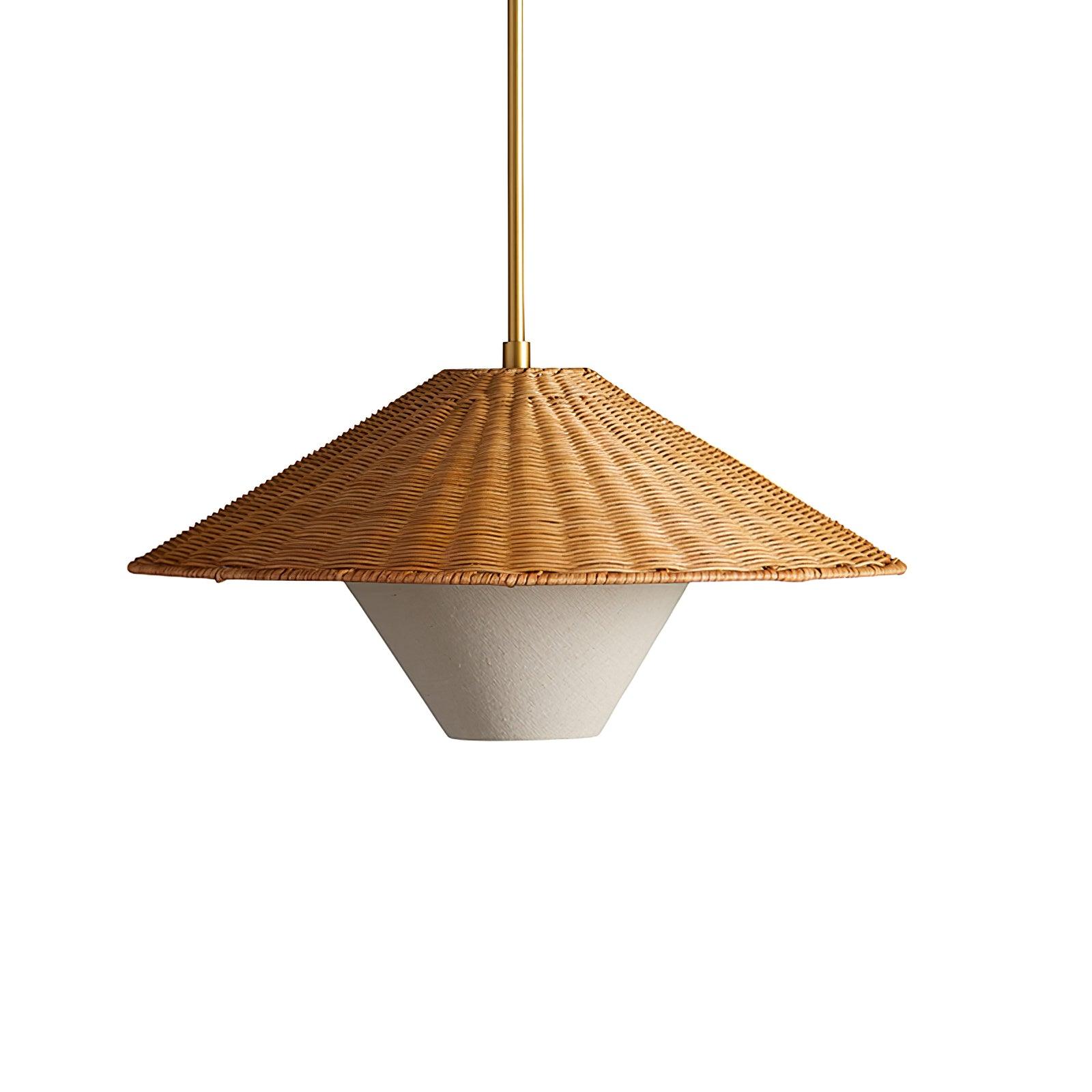 Rattan Hat Pendant Light - Blowlighting