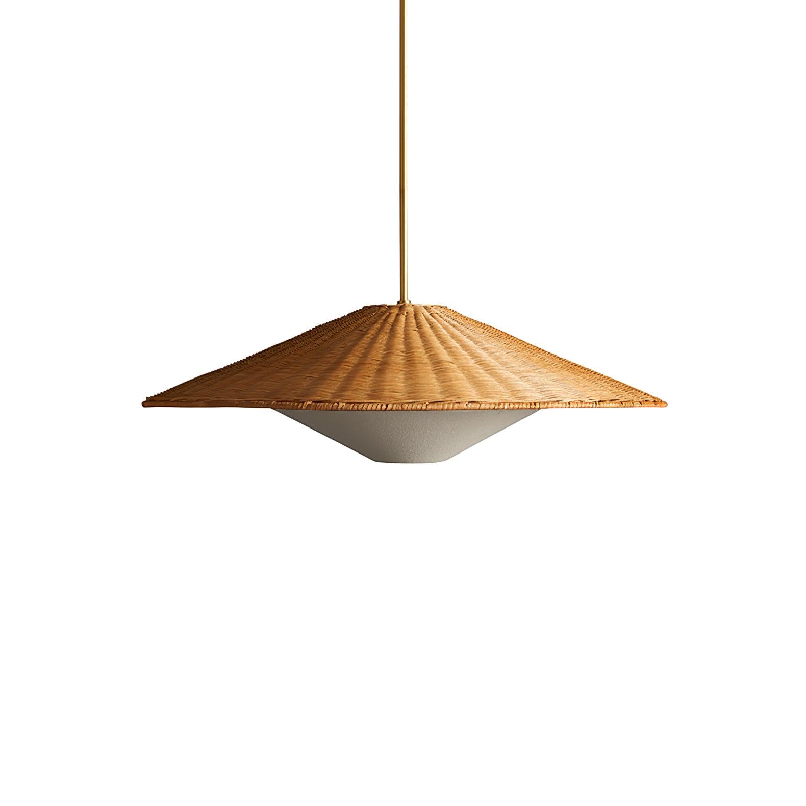 Rattan Hat Pendant Light - Blowlighting
