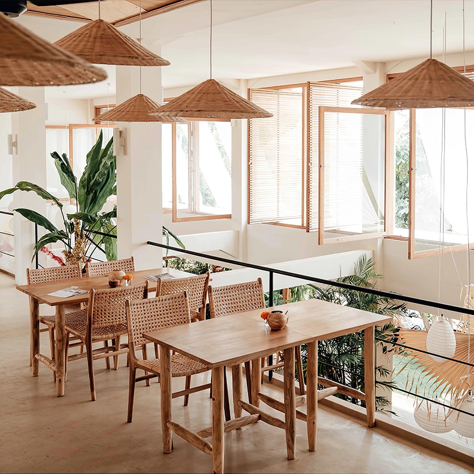 Rattan Hat Pendant Light - Blowlighting