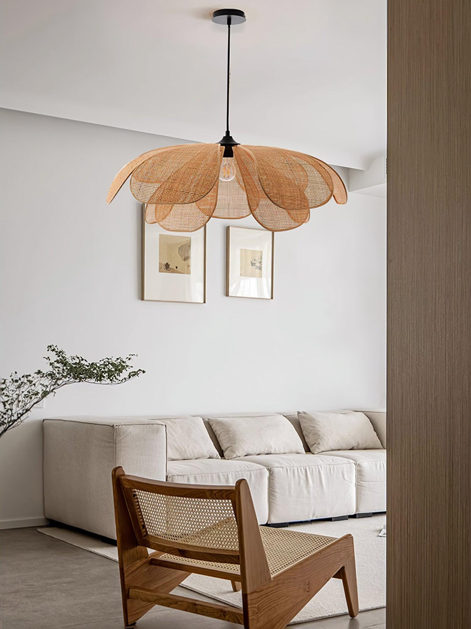 Rattan Petal Pendant Lamp - Blowlighting