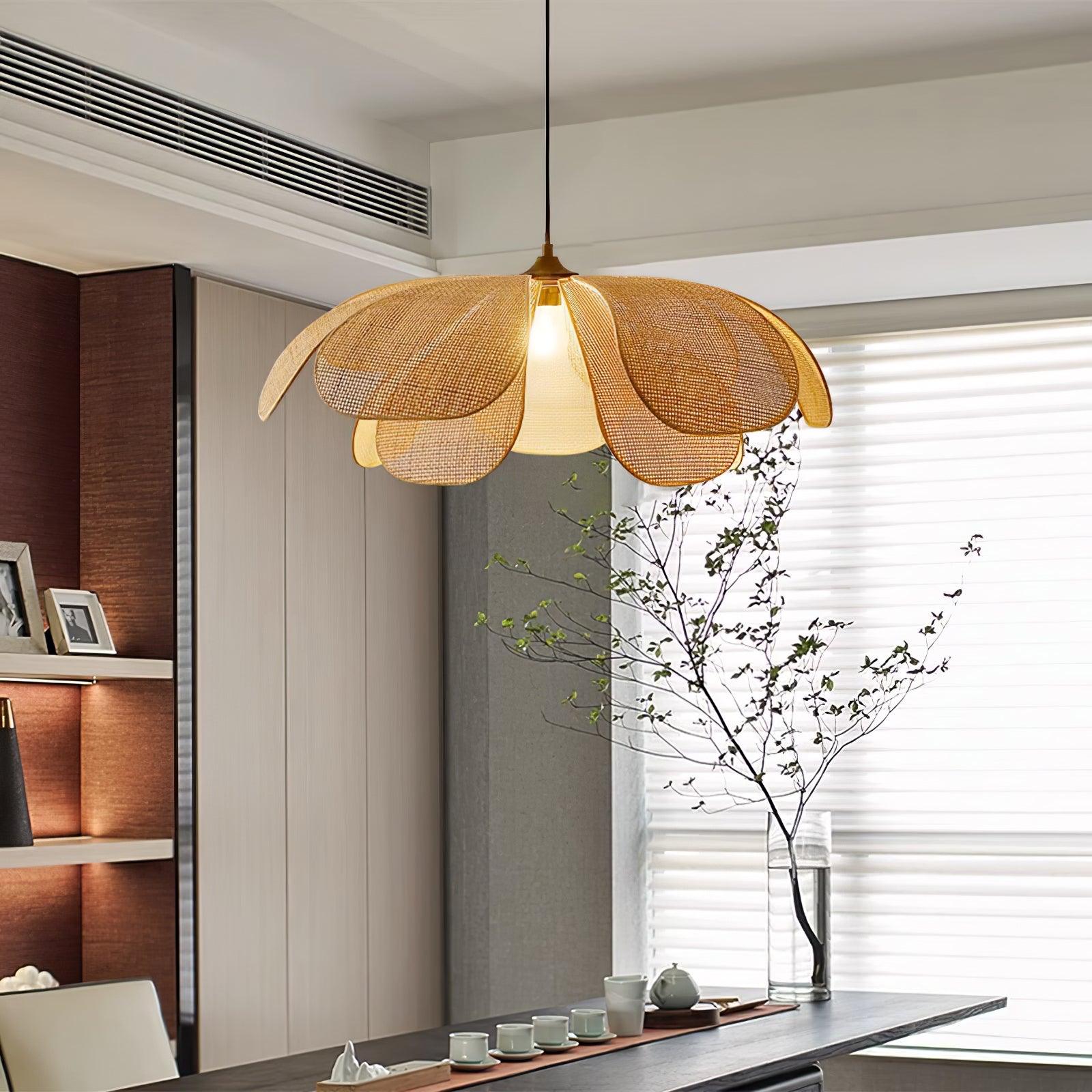 Rattan Petal Pendant Lamp - Blowlighting