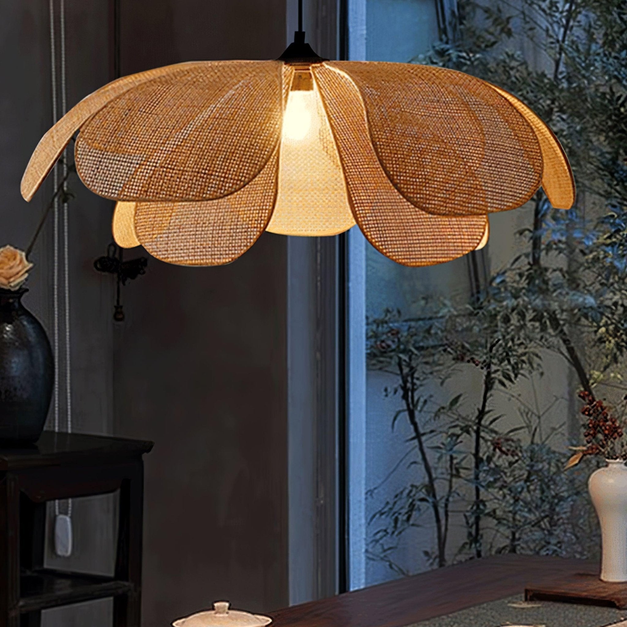 Rattan Petal Pendant Lamp - Blowlighting