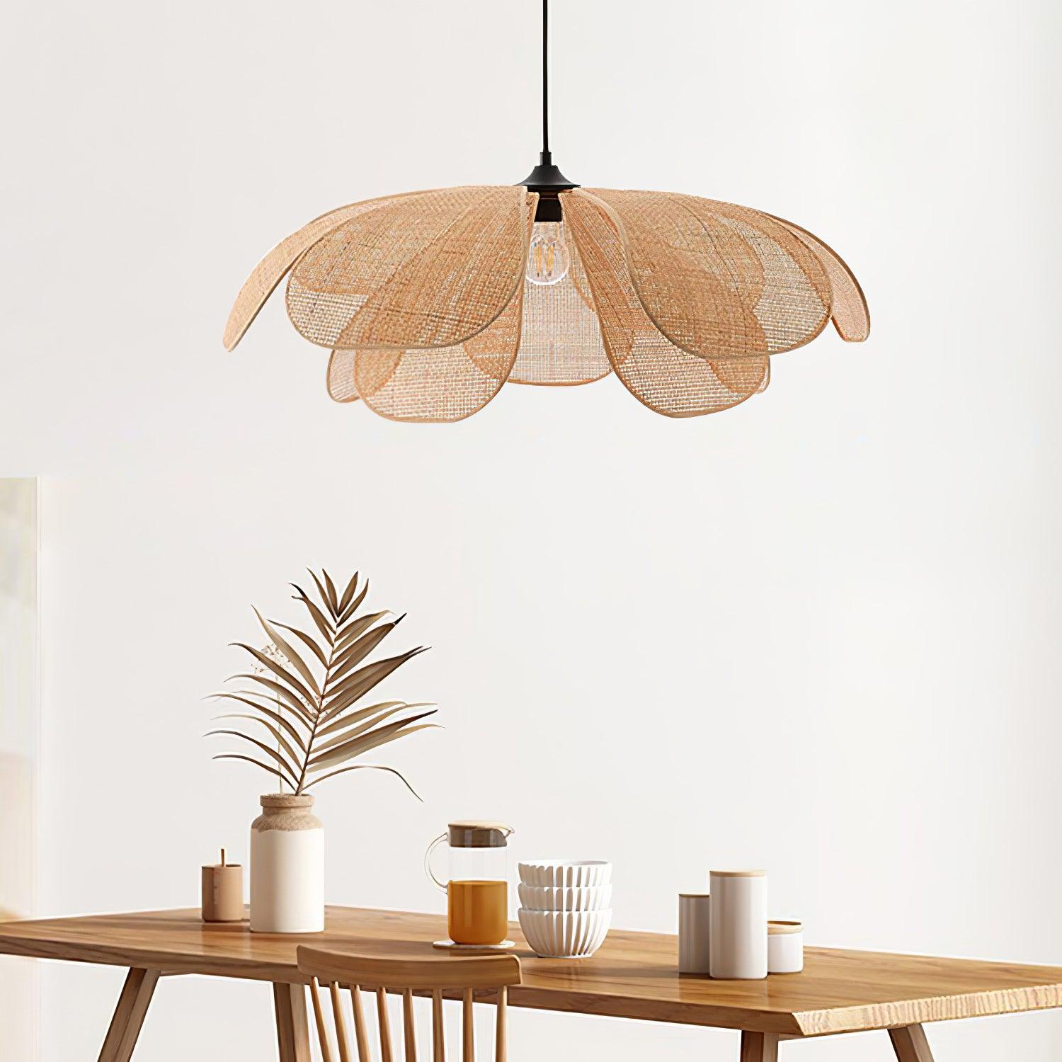 Rattan Petal Pendant Lamp - Blowlighting