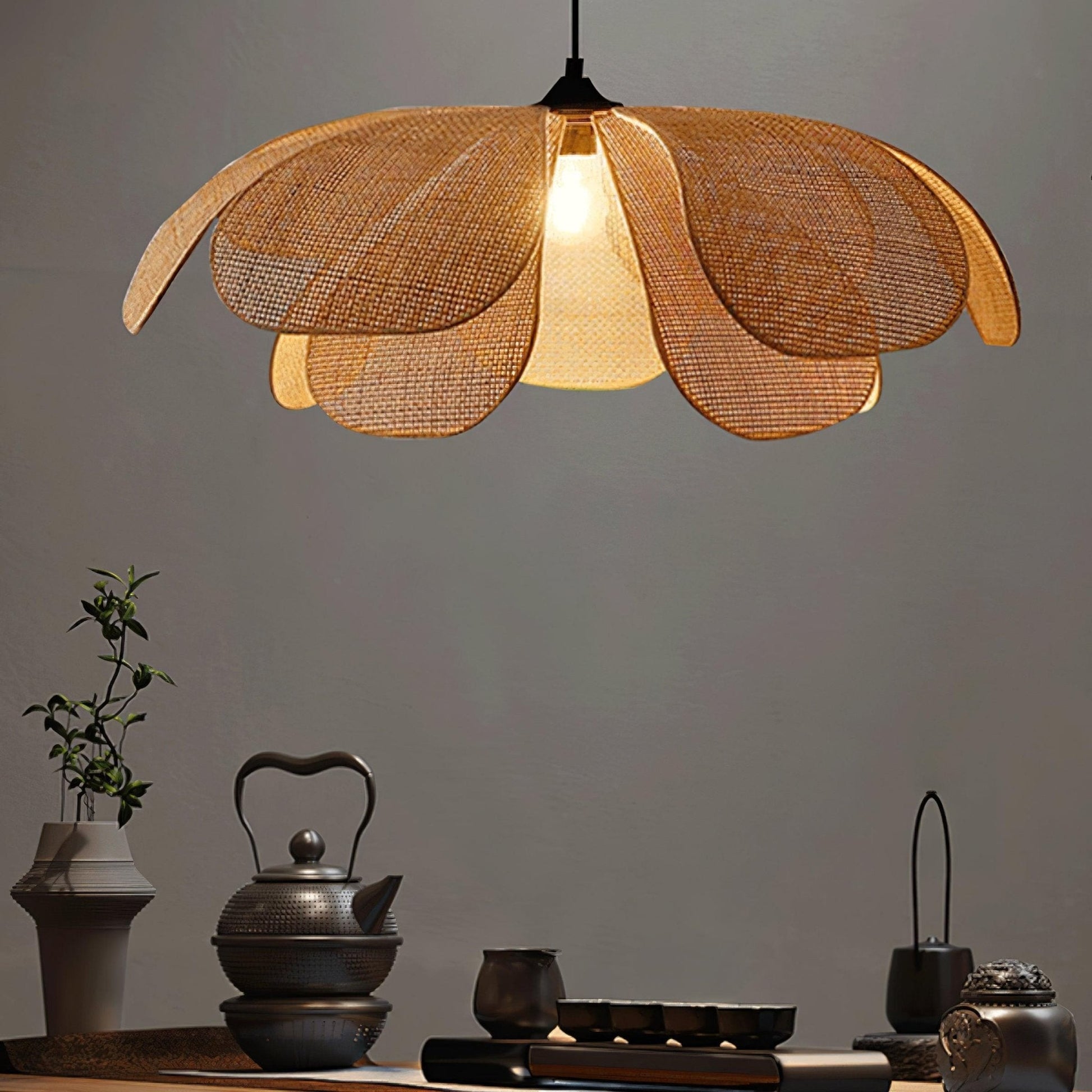 Rattan Petal Pendant Lamp - Blowlighting