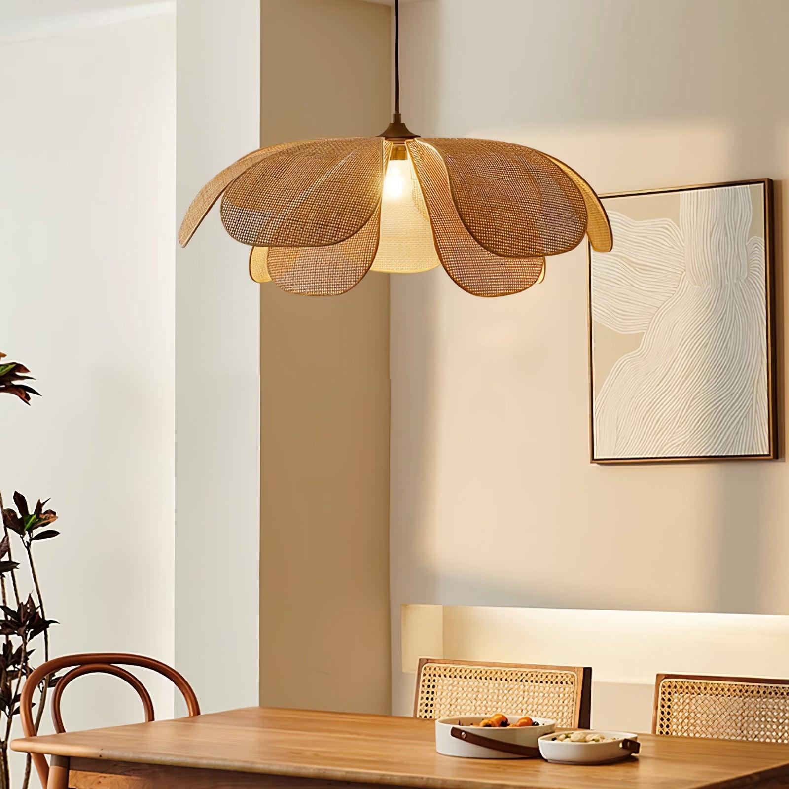 Rattan Petal Pendant Lamp - Blowlighting